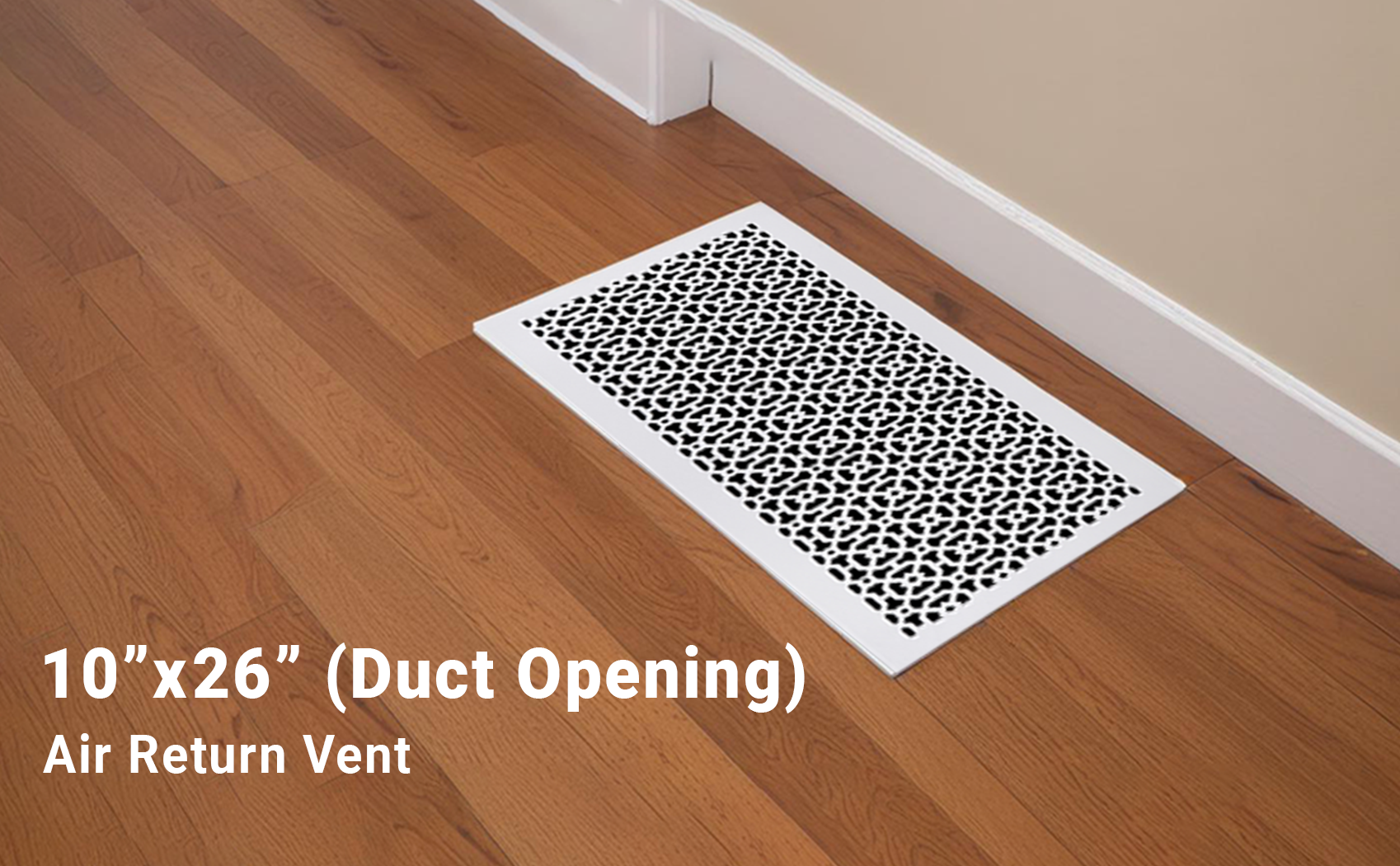 Achtek 10"x26" Heavy Cast Aluminum AIR RETURN | Powder Coated