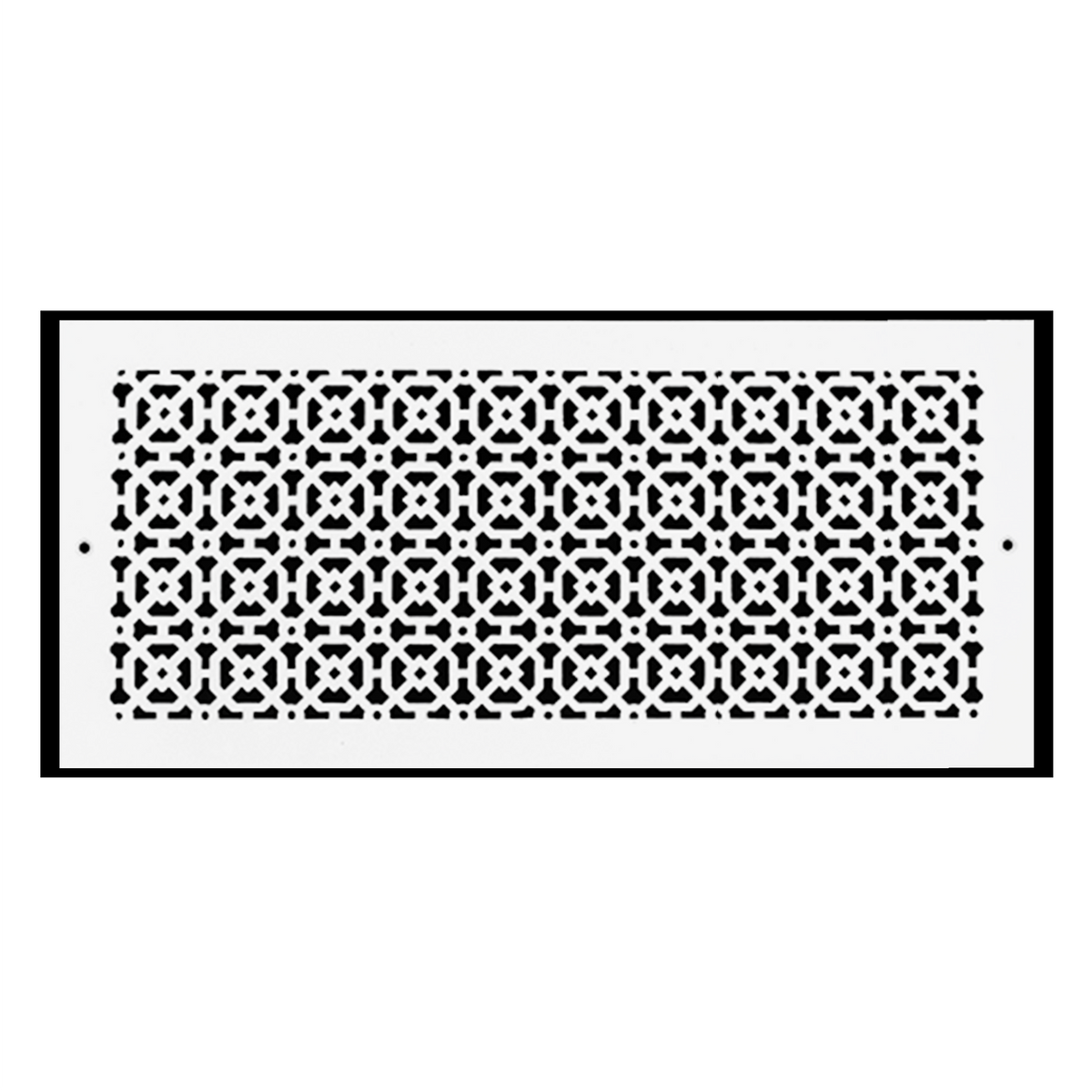Achtek 10x22 handcrafted white air return cover for wall mounting with geometric design, countersunk screw holes