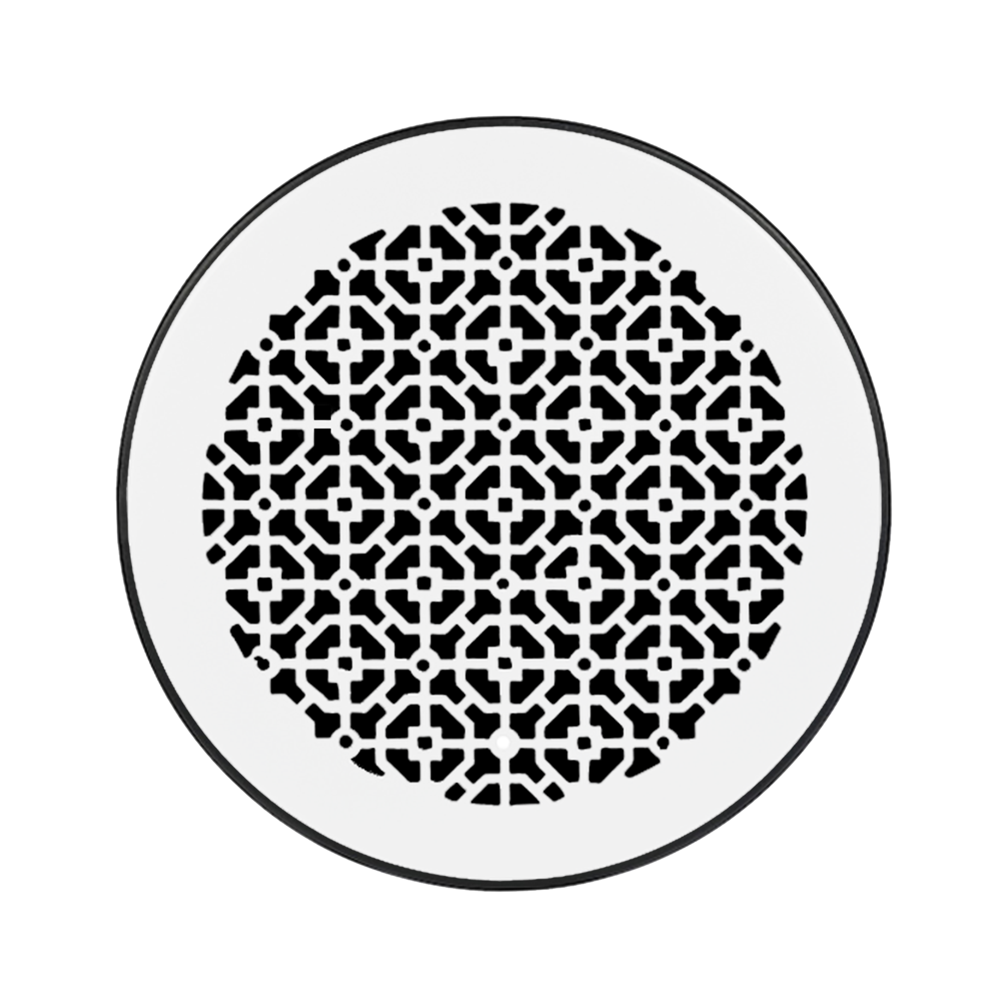 Achtek 12" Duct (14" Overall) Round Vent Cast Aluminum Handcrafted