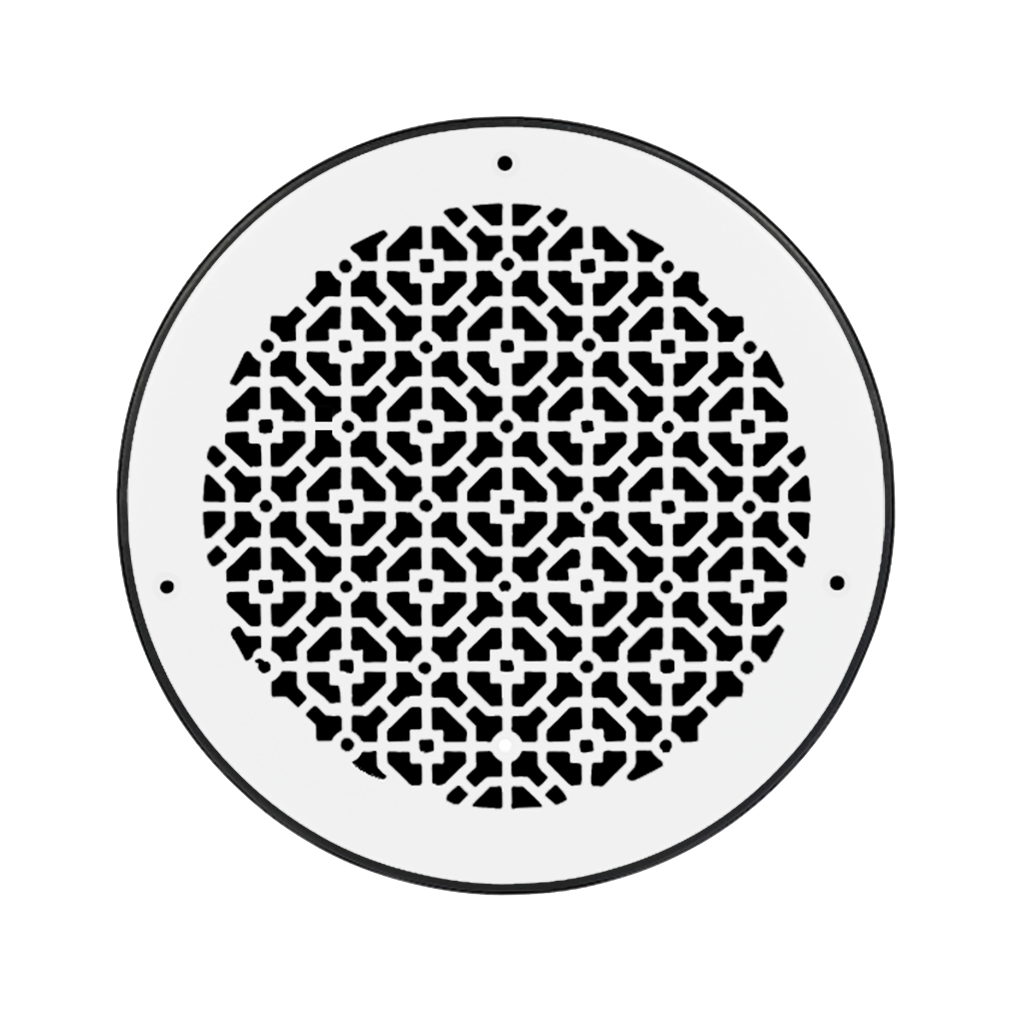 Achtek 12" Duct (14" Overall) Round Vent Cast Aluminum Handcrafted