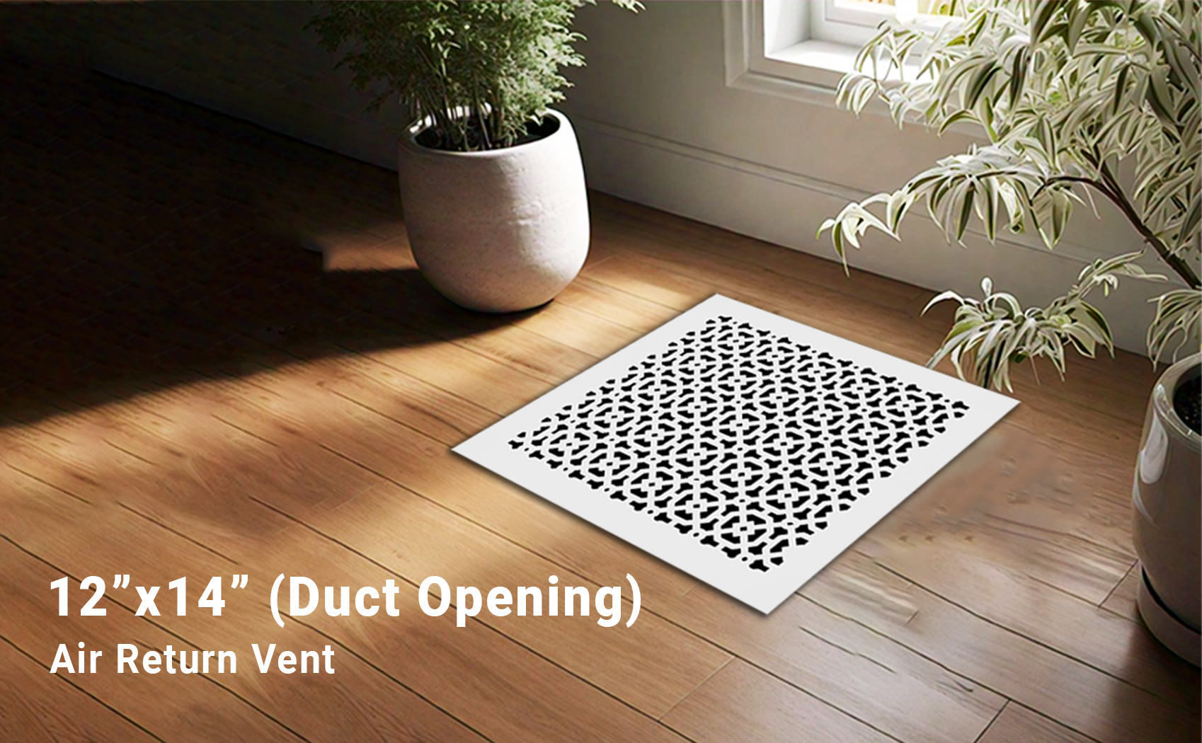 Achtek 12"x14" Heavy Cast Aluminum AIR RETURN | Powder Coated