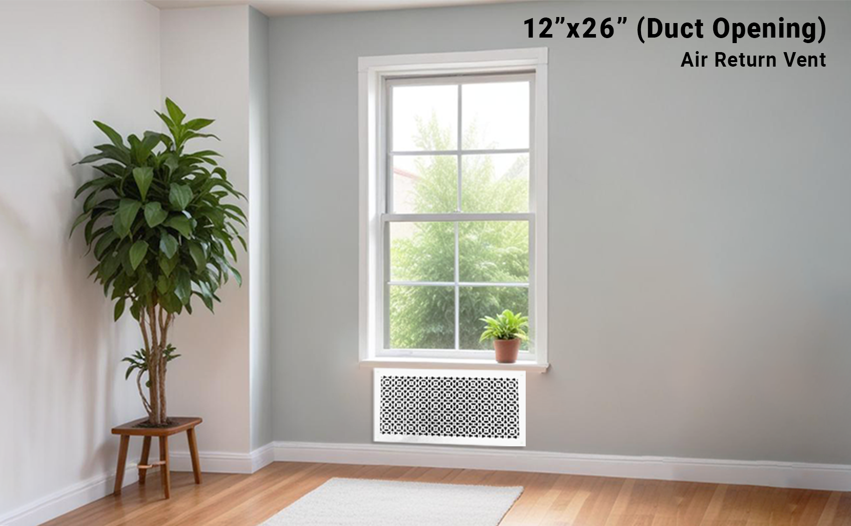 Achtek 12"x26" Heavy Cast Aluminum AIR RETURN | Powder Coated