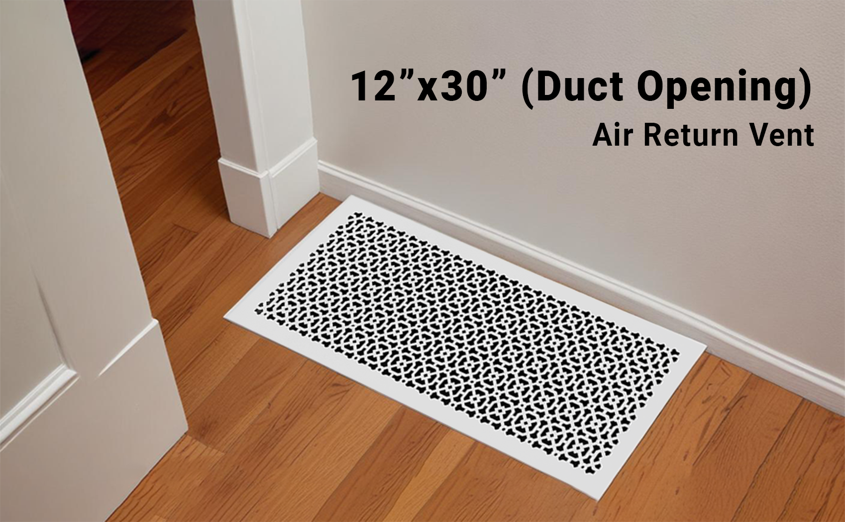 Achtek 12"x30" Heavy Cast Aluminum AIR RETURN | Powder Coated