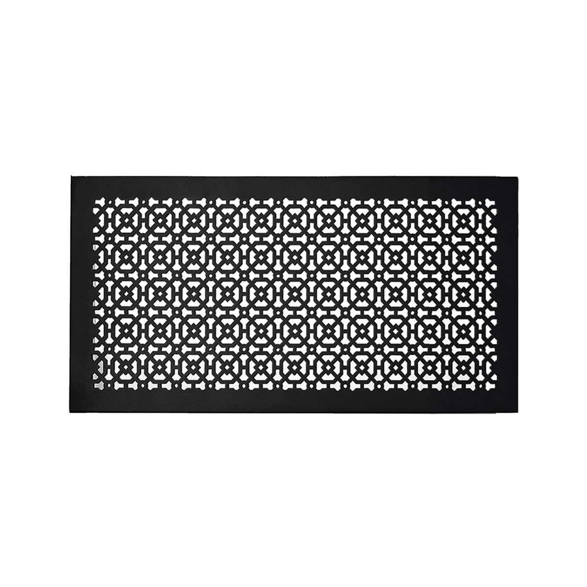Achtek 12x24 HVAC air return vent cover for floor mounting with geometric design, beveled edge, gravity drop installations