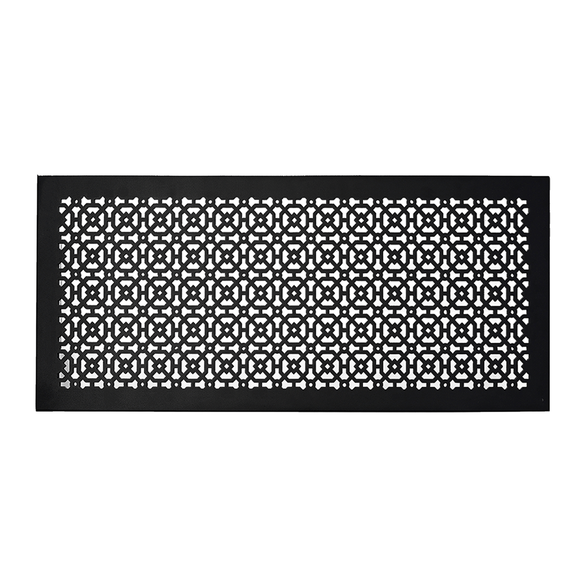 Achtek 12x30 HVAC air return vent cover for floor mounting, geometric design, beveled edge, overall back frame provided