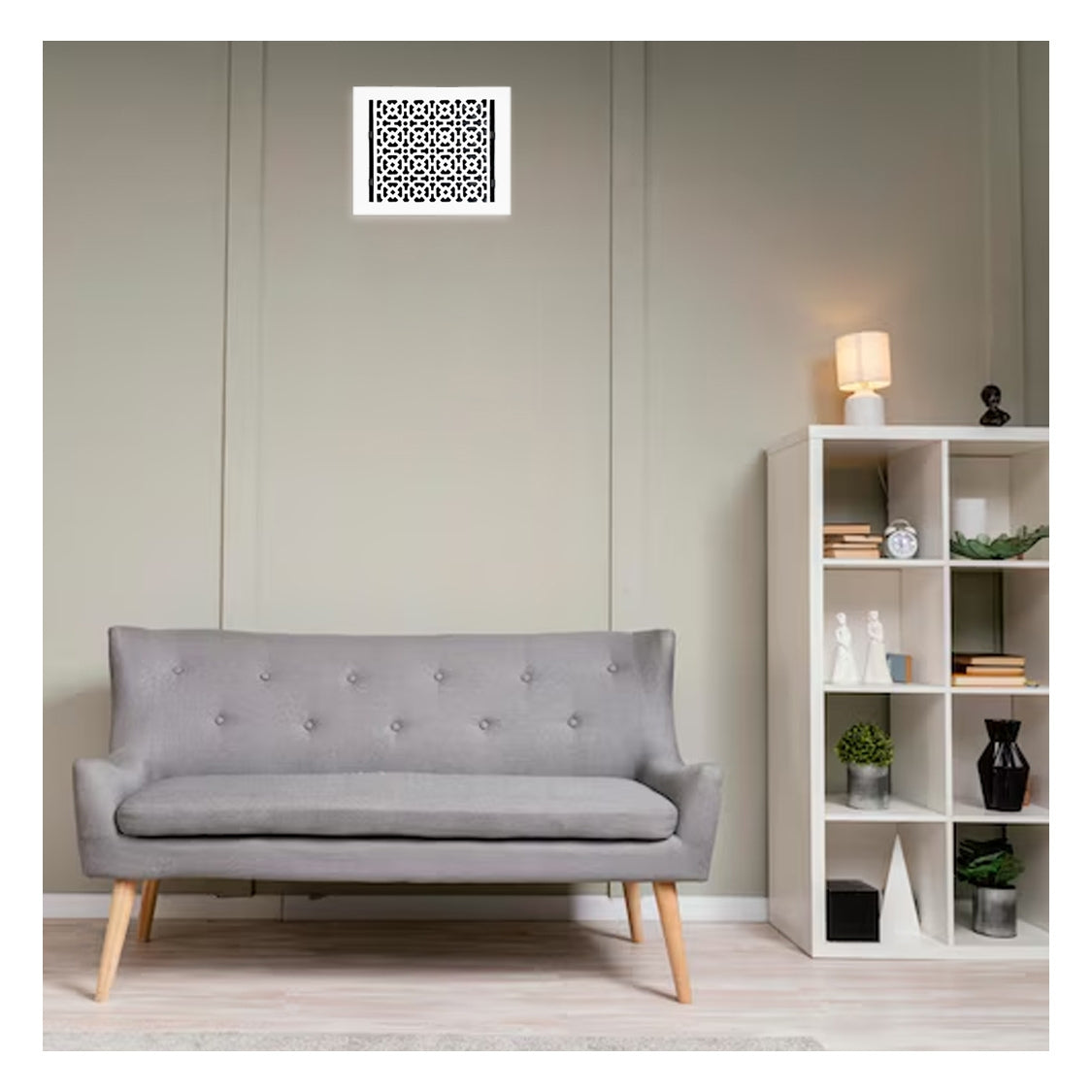 Achtek 13"x13" Solid Cast Aluminum Air Supply louvered Vent | Powder Coated