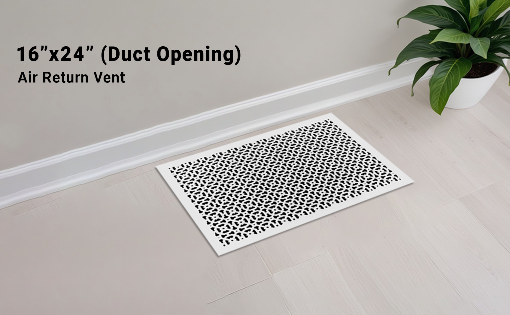 Achtek 16"x24" Heavy Cast Aluminum AIR RETURN | Powder Coated