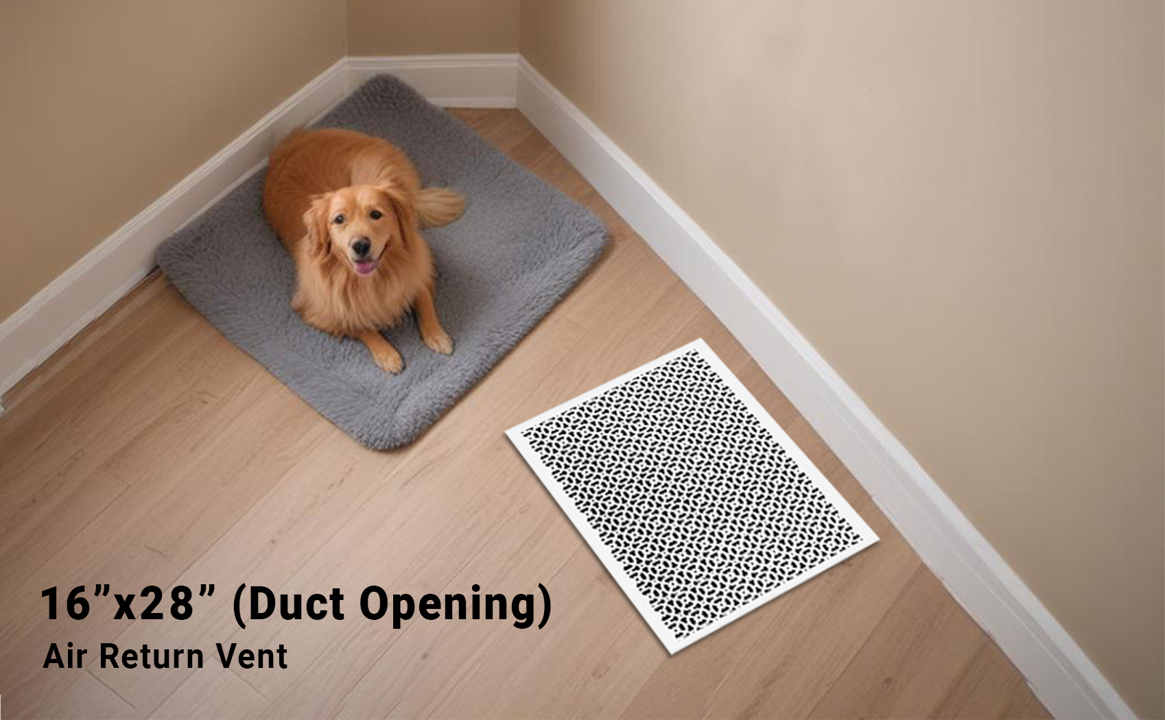 Achtek 16"x28" Heavy Cast Aluminum AIR RETURN | Powder Coated