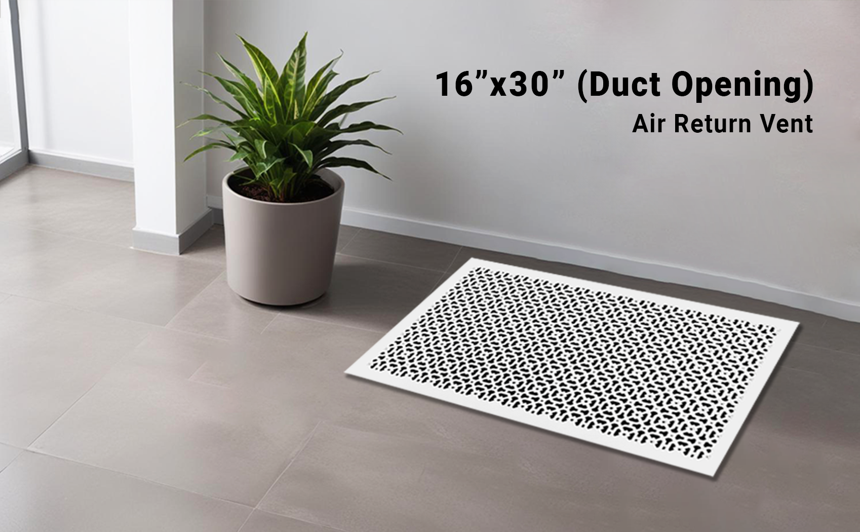 Achtek 16"x30" Heavy Cast Aluminum AIR RETURN | Powder Coated