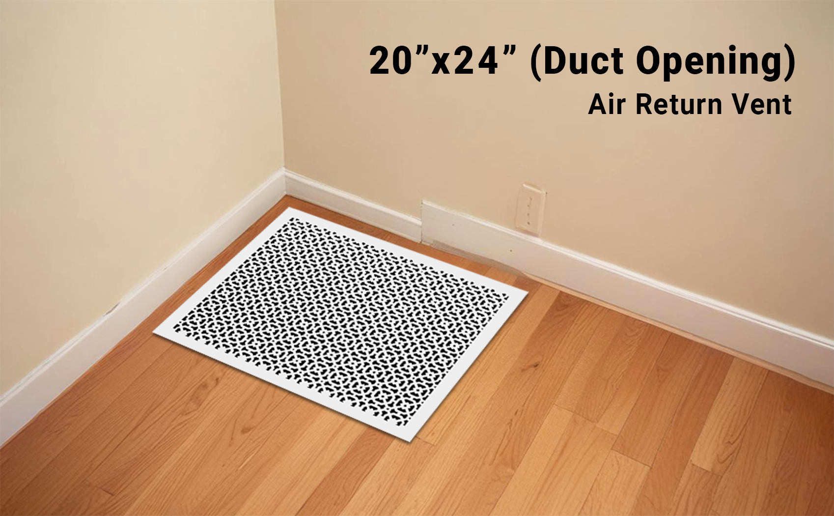 Achtek 20"x24" Heavy Cast Aluminum AIR RETURN | Powder Coated