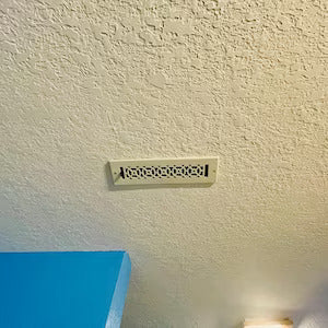 Achtek 2"x12" Solid Cast Aluminum Air Supply louvered Vent | Powder Coated