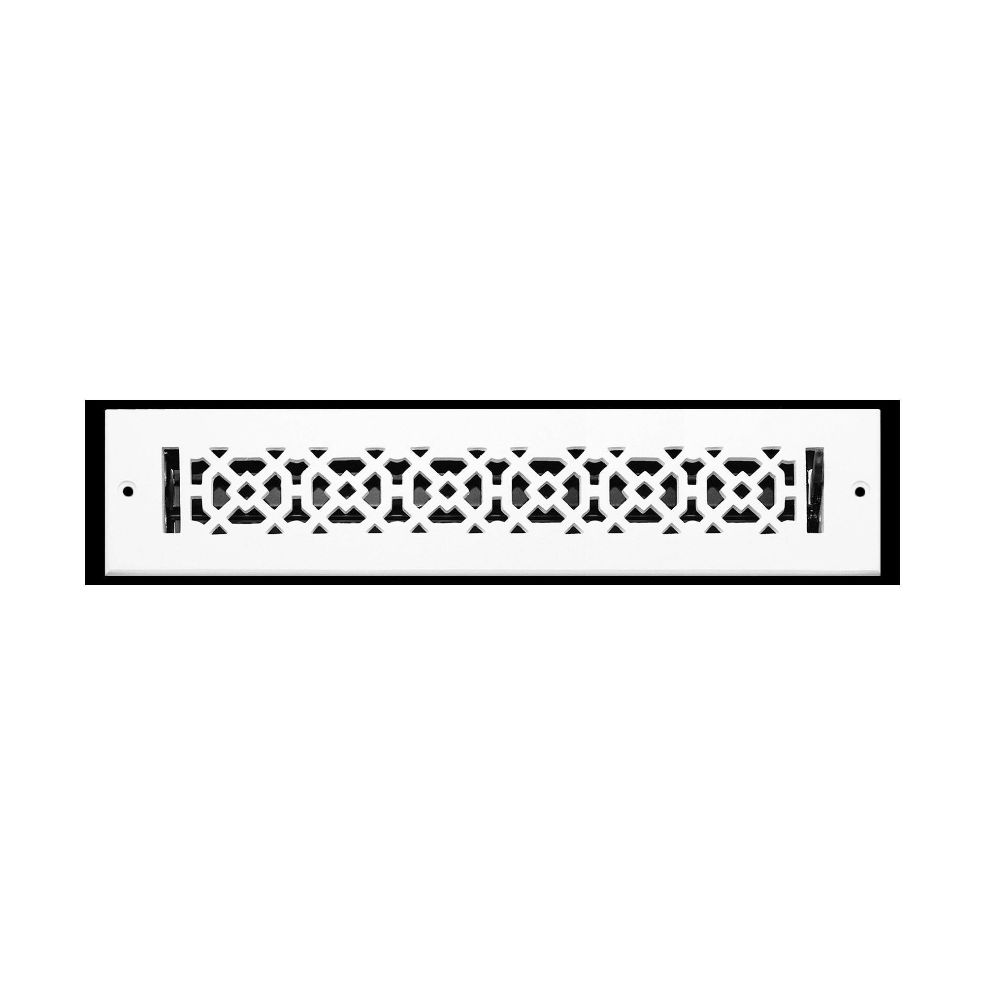 Achtek 2"x14" Solid Cast Aluminum Air Supply louvered Vent | Powder Coated