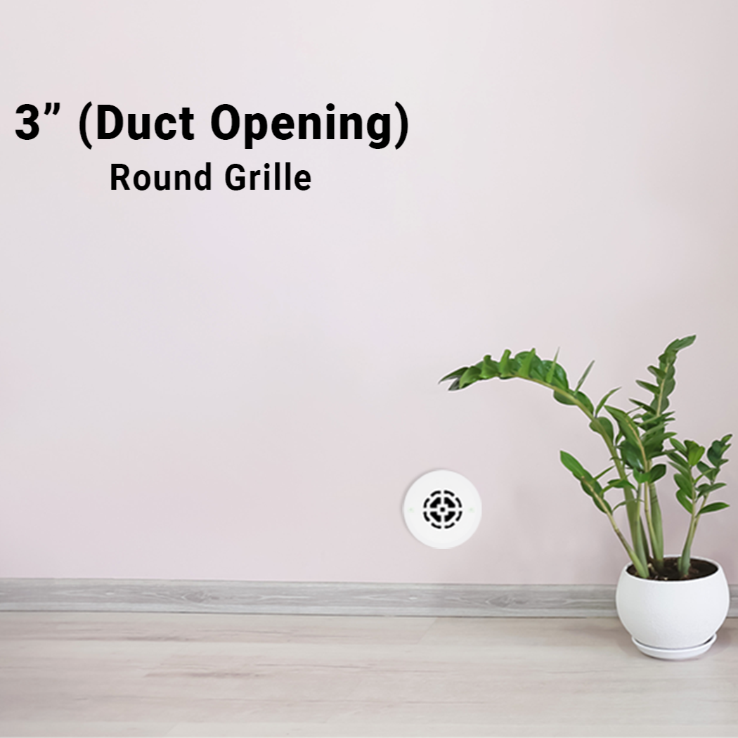 Achtek 3" Duct (4-1/2" Overall) Round Vent Cast Aluminum Handcrafted