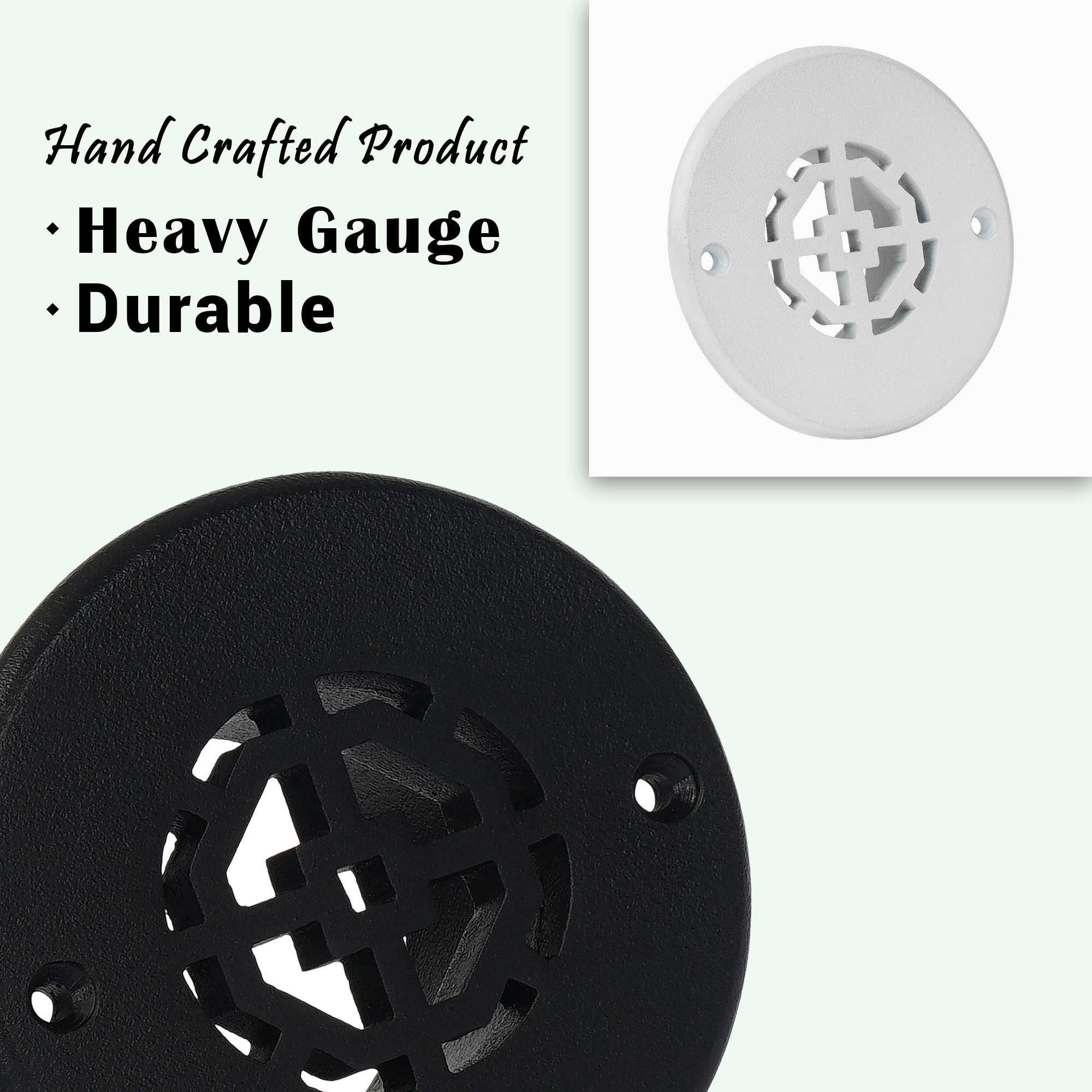 Achtek 3.5" Duct (5" Overall) Round Vent Cast Aluminum Handcrafted