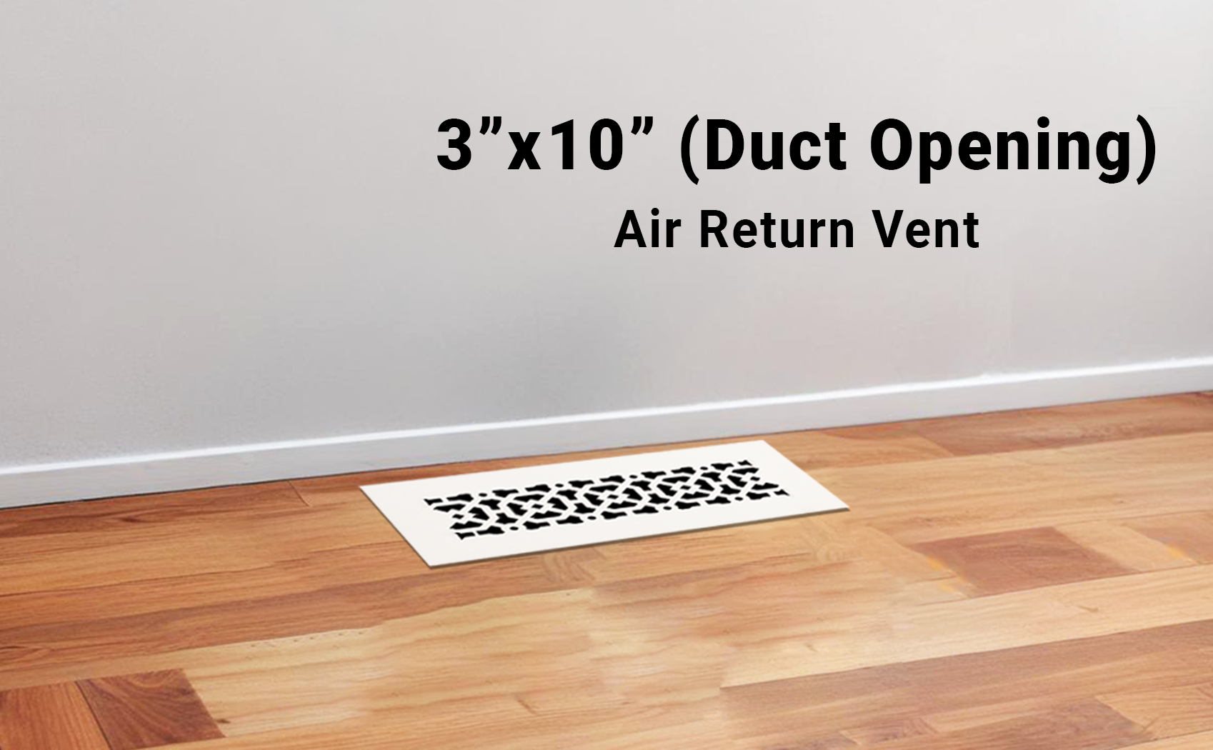 Achtek 3"x10" Heavy Cast Aluminum AIR RETURN | Powder Coated