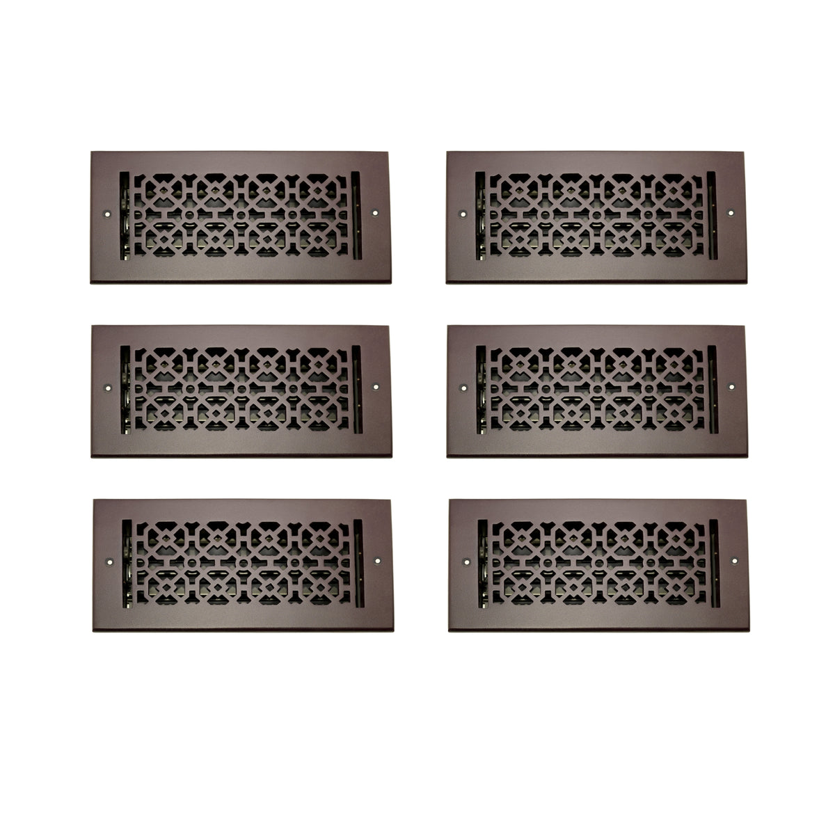 Achtek 4"x10" Metal Air Supply Covers for Wall & Ceiling, Pack of 6