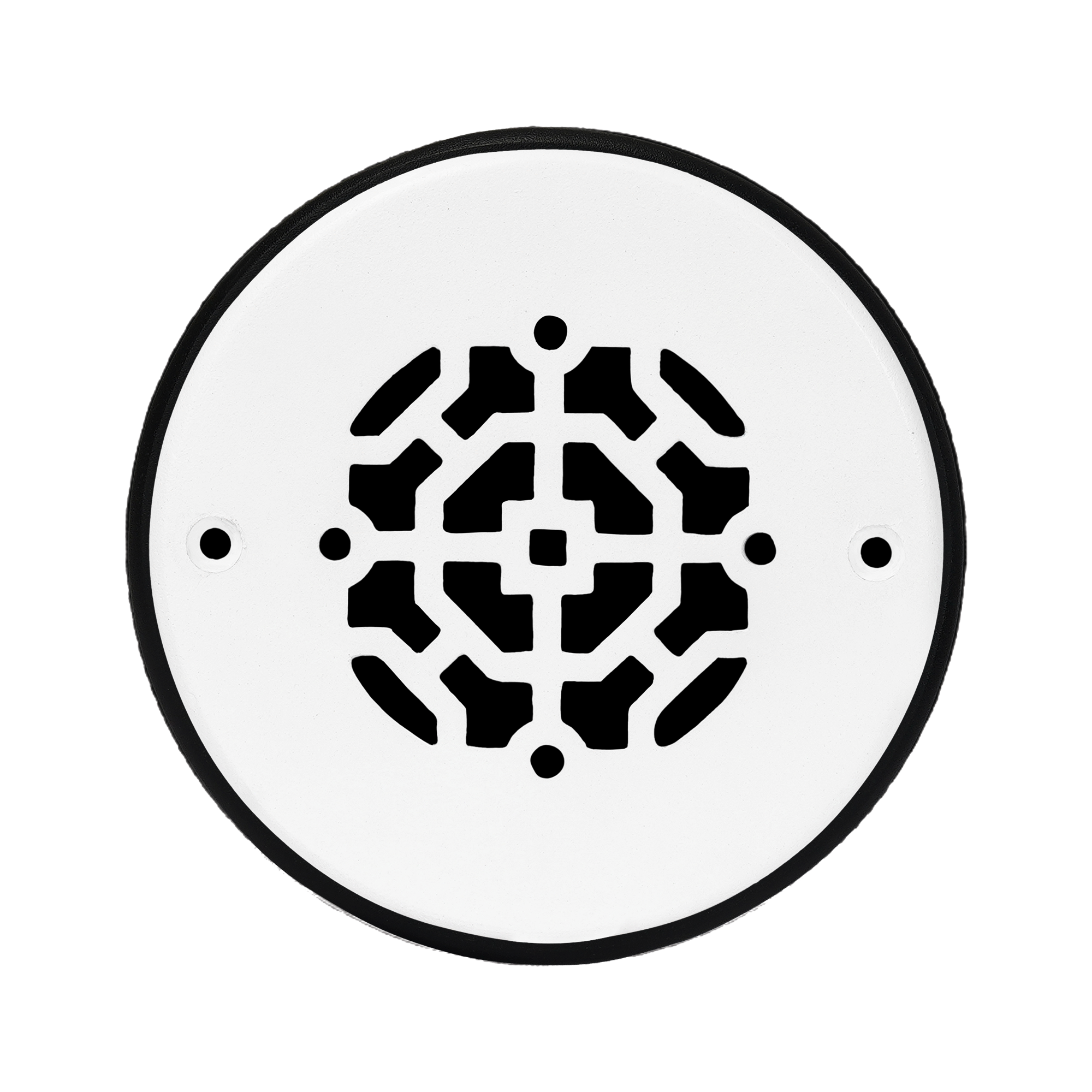 Grille ronde en aluminium moulé massif Achtek de 4 po | Revêtement en poudre