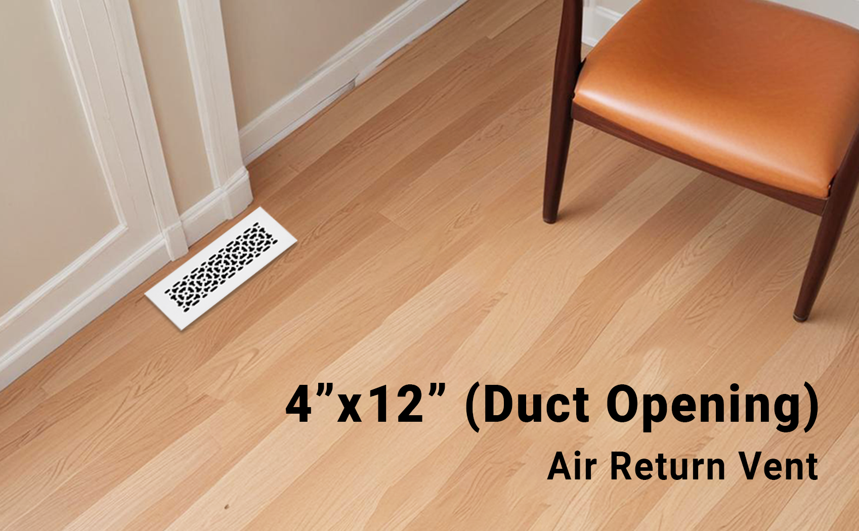 Achtek 4"x12" Heavy Cast Aluminum AIR RETURN | Powder Coated