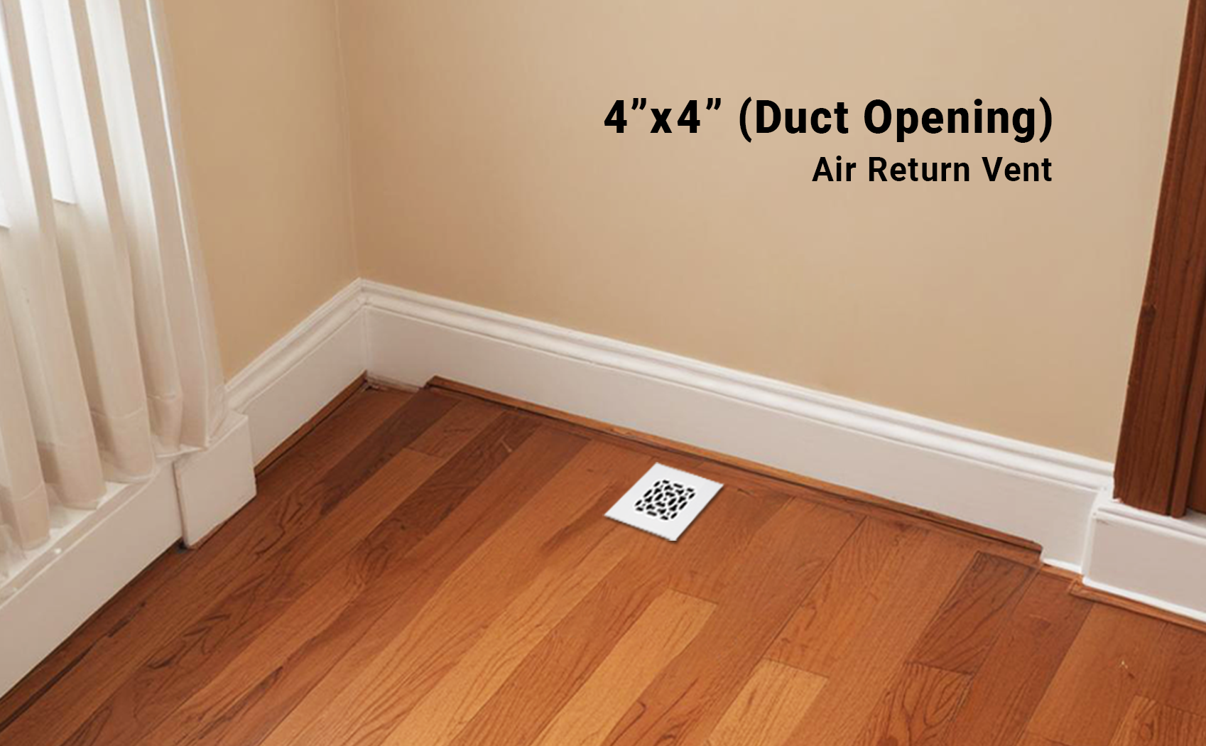 Achtek 4"x4" Heavy Cast Aluminum AIR RETURN | Powder Coated