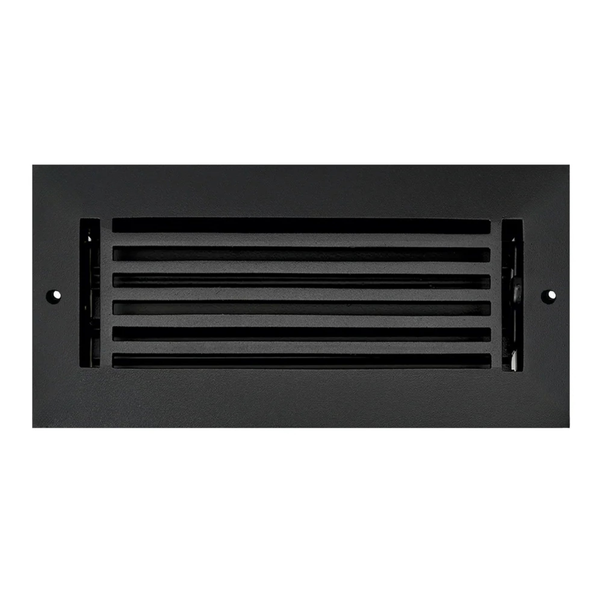 Achtek 4x10 powder coated black air supply vent for wall mounting, geometric design, provided with color matching screws