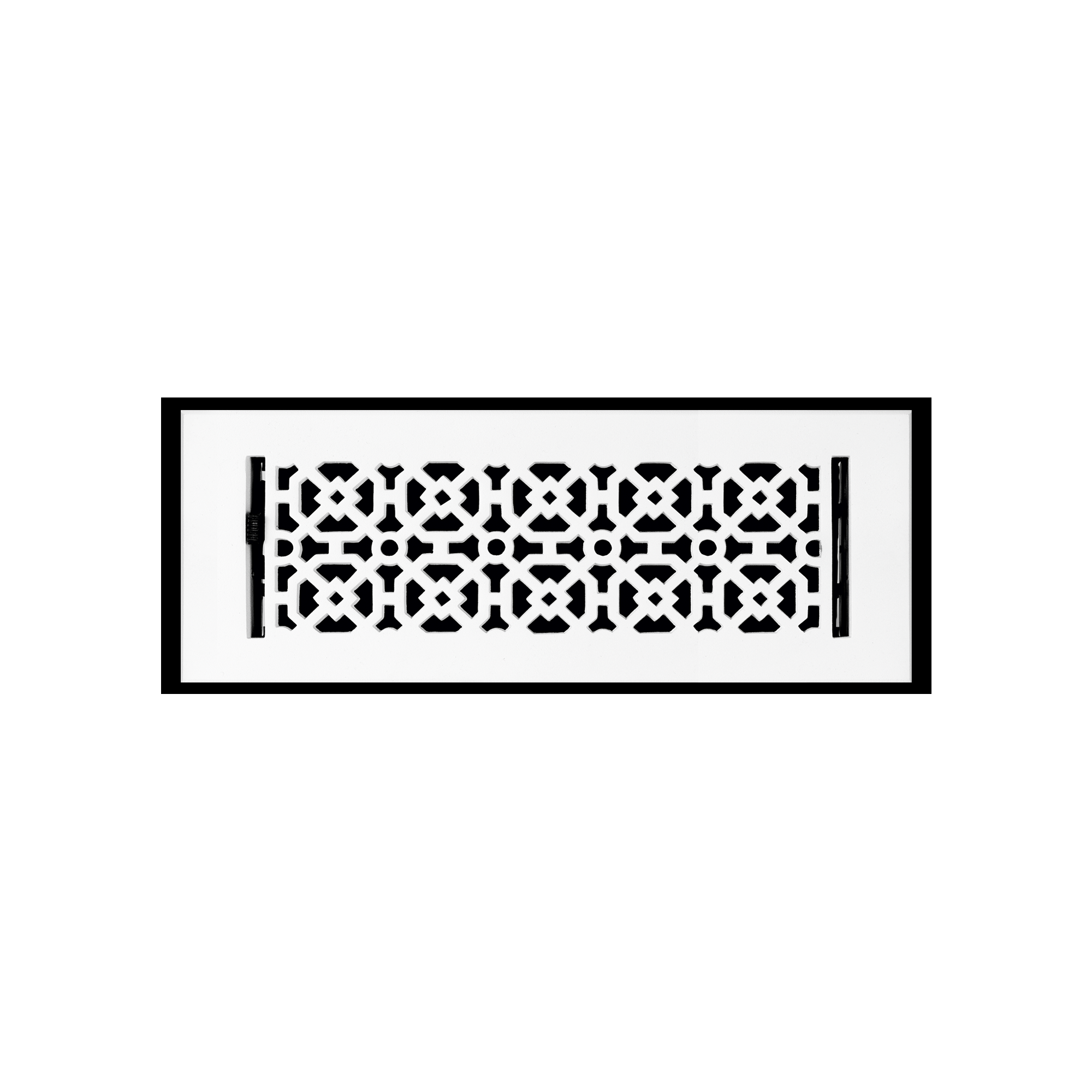 Achtek 4"x12" Solid Cast Aluminum Air Supply louvered Vent | Powder Coated