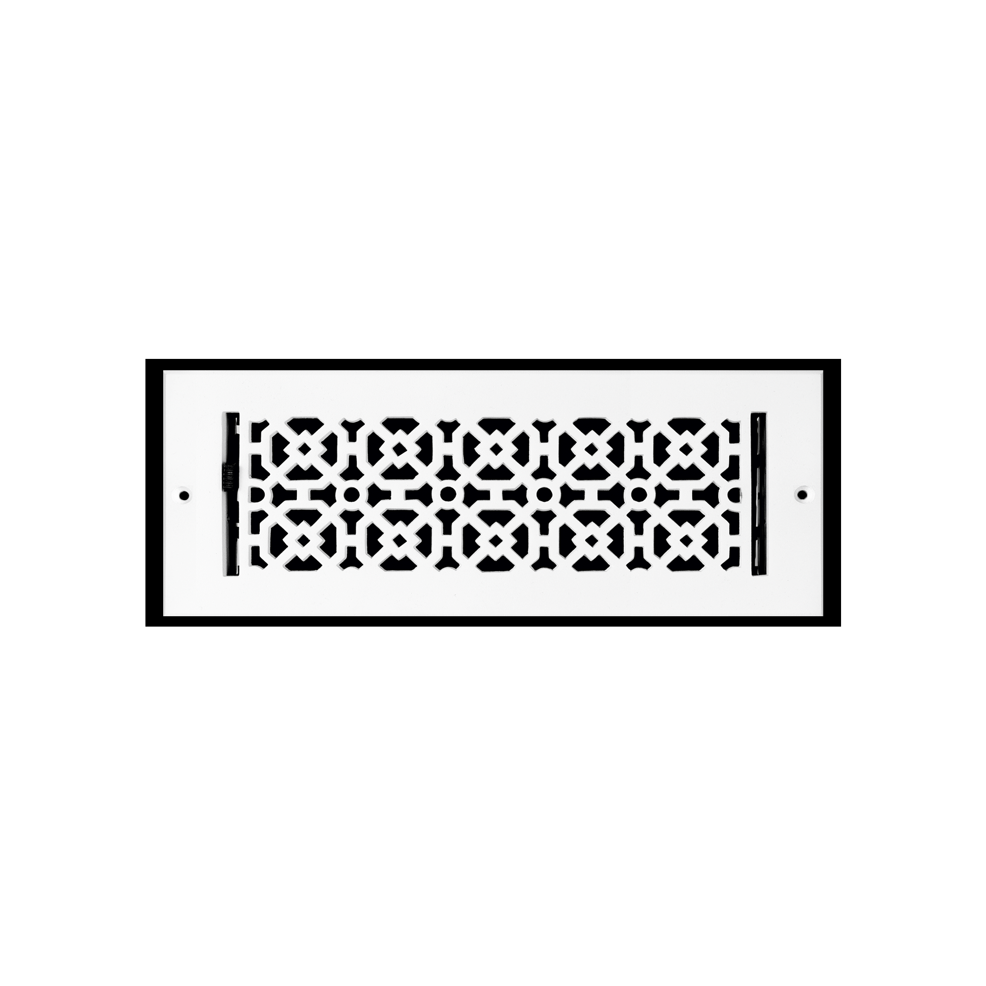 Achtek 4"x12" Solid Cast Aluminum Air Supply louvered Vent | Powder Coated