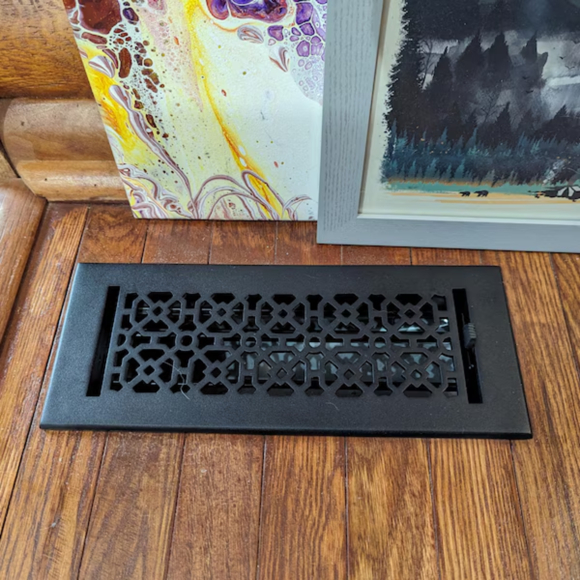 Achtek 4"x12" Solid Cast Aluminum Air Supply louvered Vent | Powder Coated