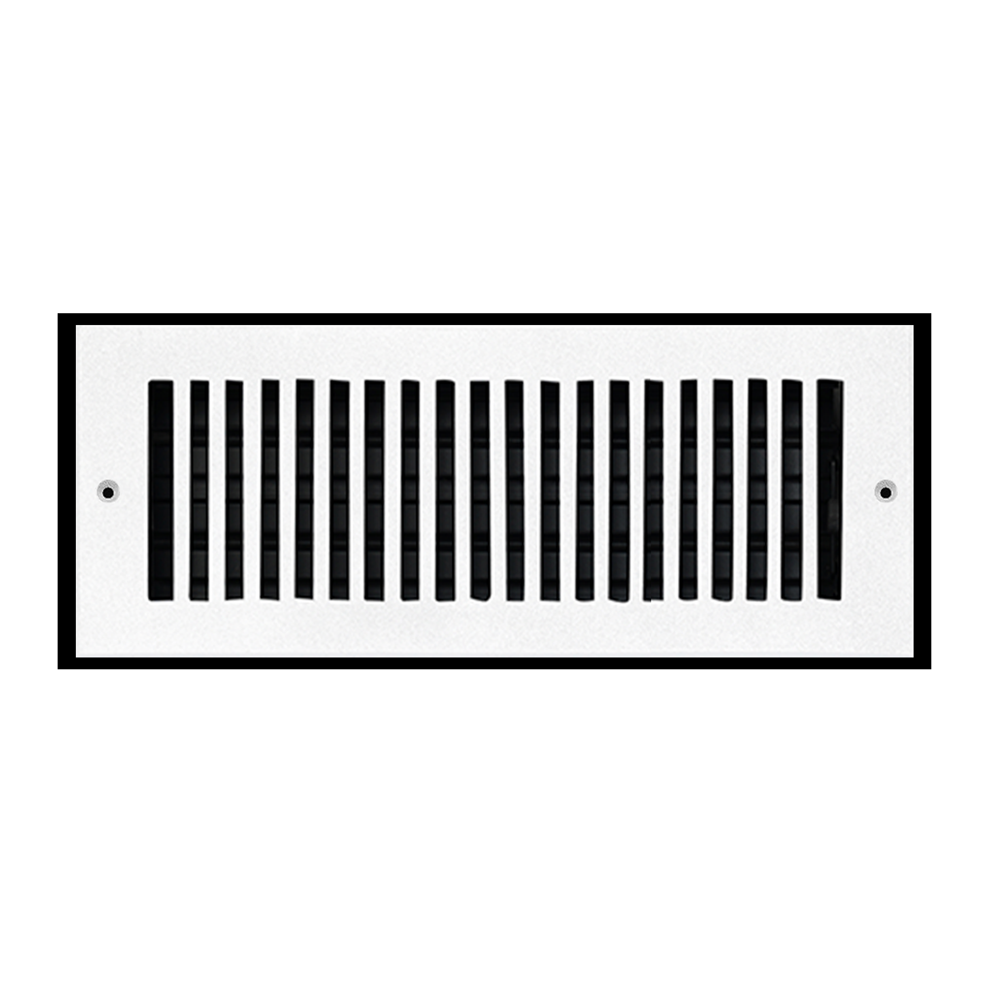 Sleek 4"x12" Solid Cast Aluminum louvered Air Supply | Powder Coated