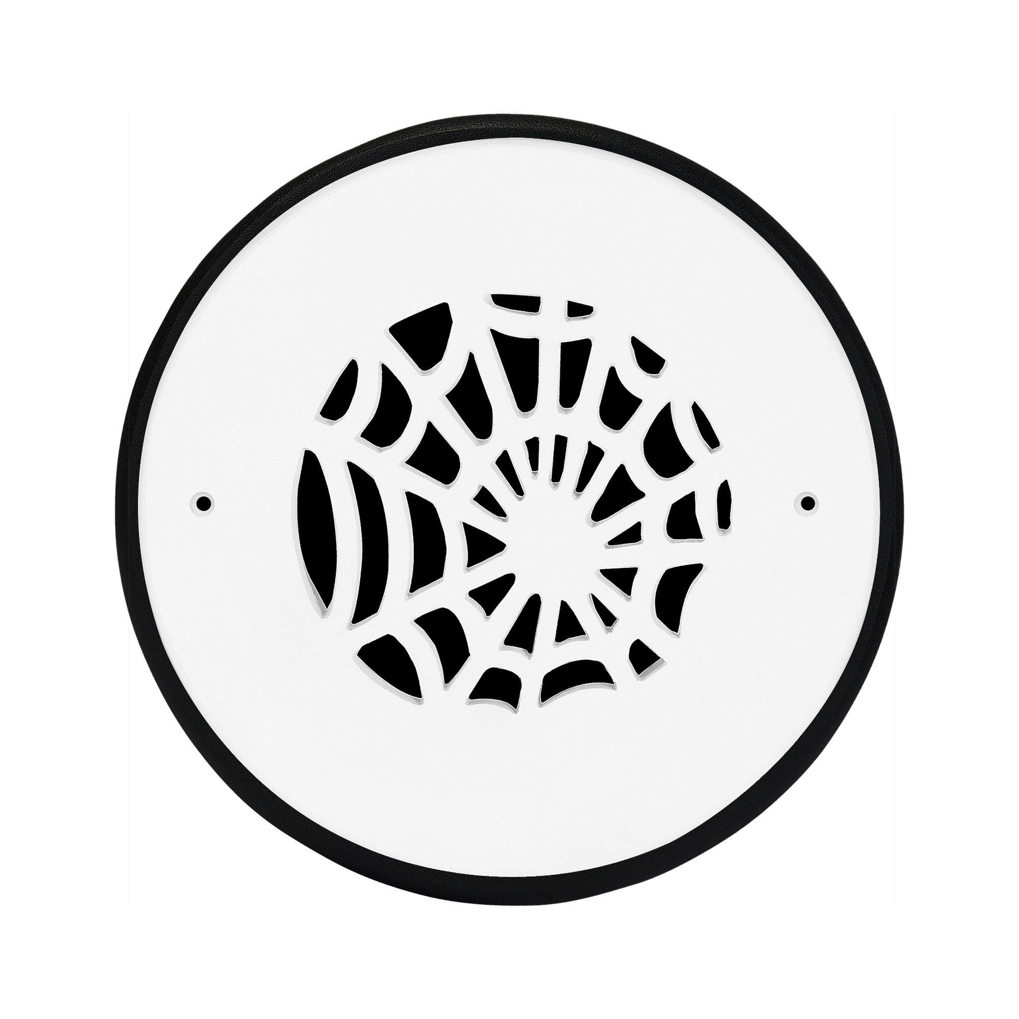Grille ronde en aluminium moulé massif Spooky Gothic de 5 po | Revêtement en poudre