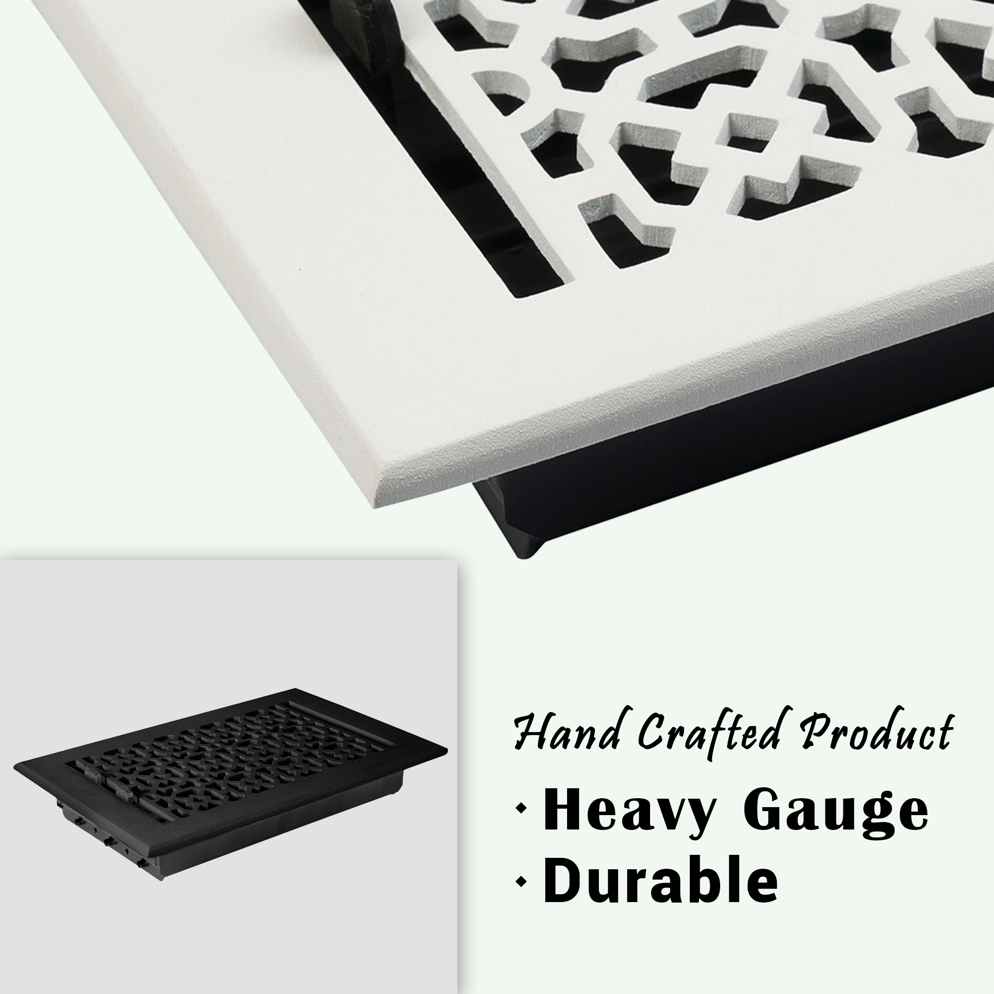 Achtek 5"x9" Solid Cast Aluminum Air Supply louvered Vent | Powder Coated