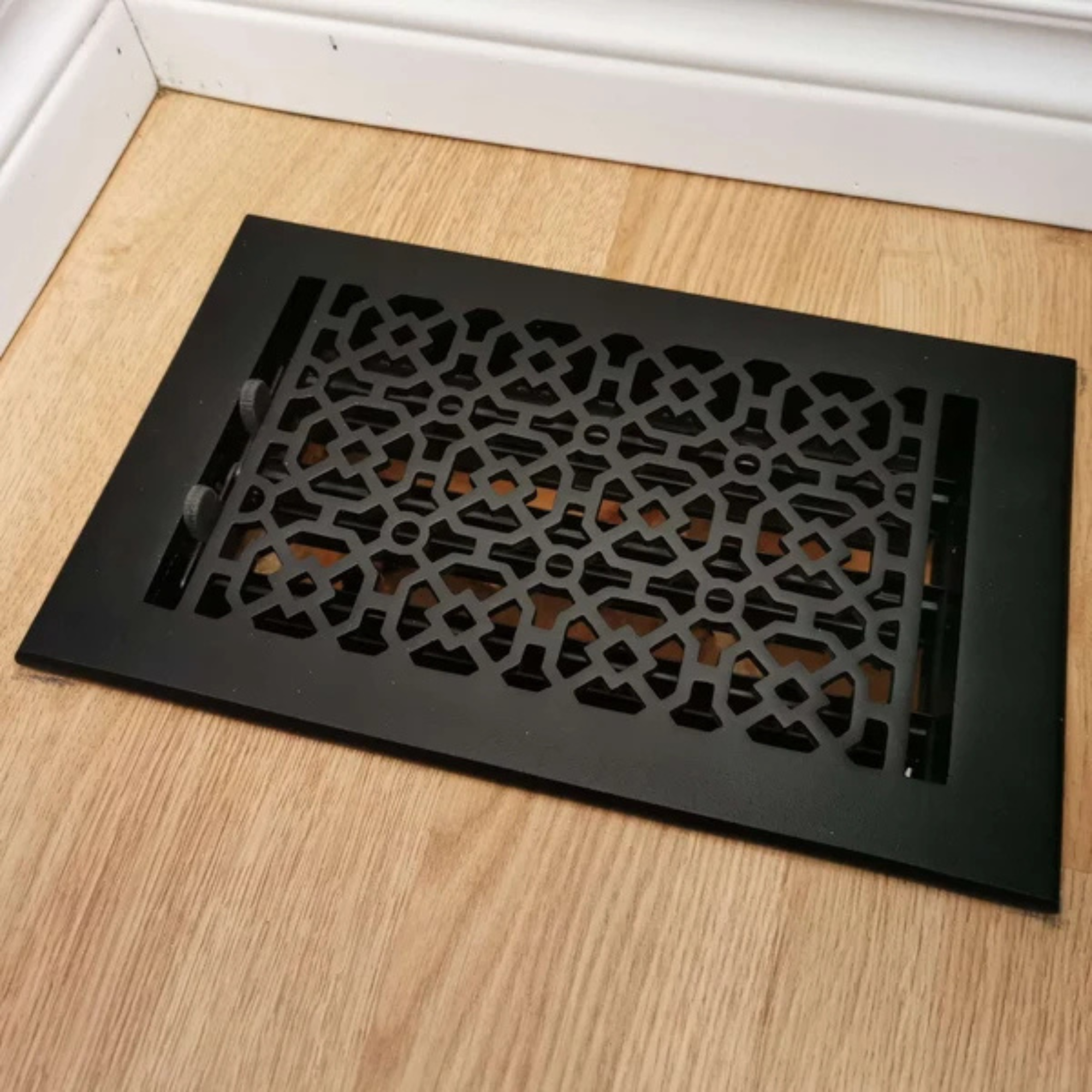 Achtek 5"x9" Solid Cast Aluminum Air Supply louvered Vent | Powder Coated