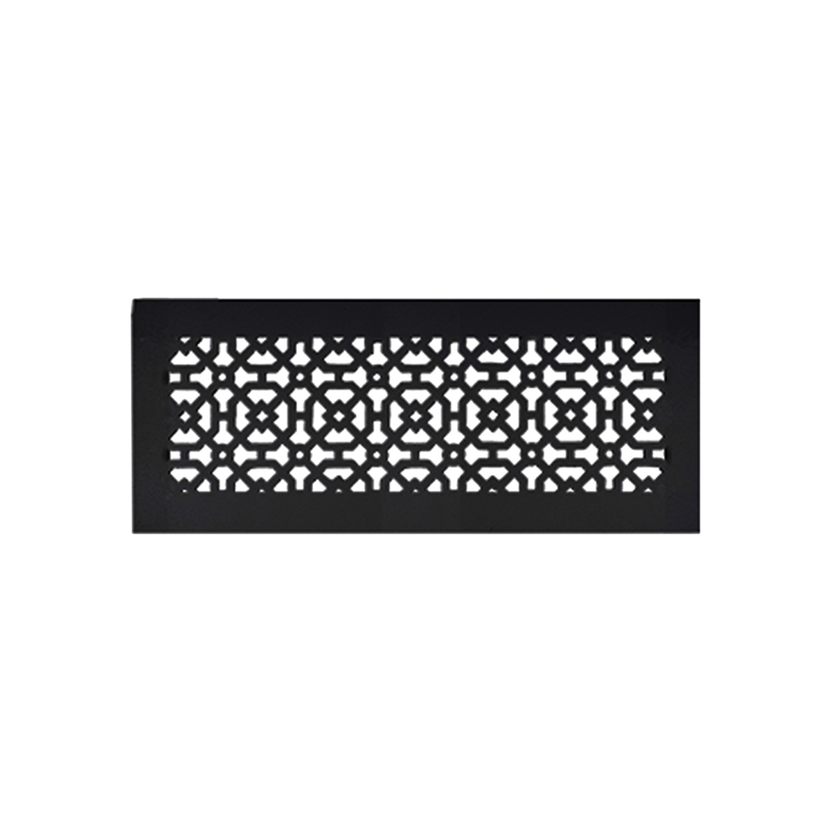 Achtek 5x14 handcrafted black air return vent cover for floor mounting, overall back frame provided