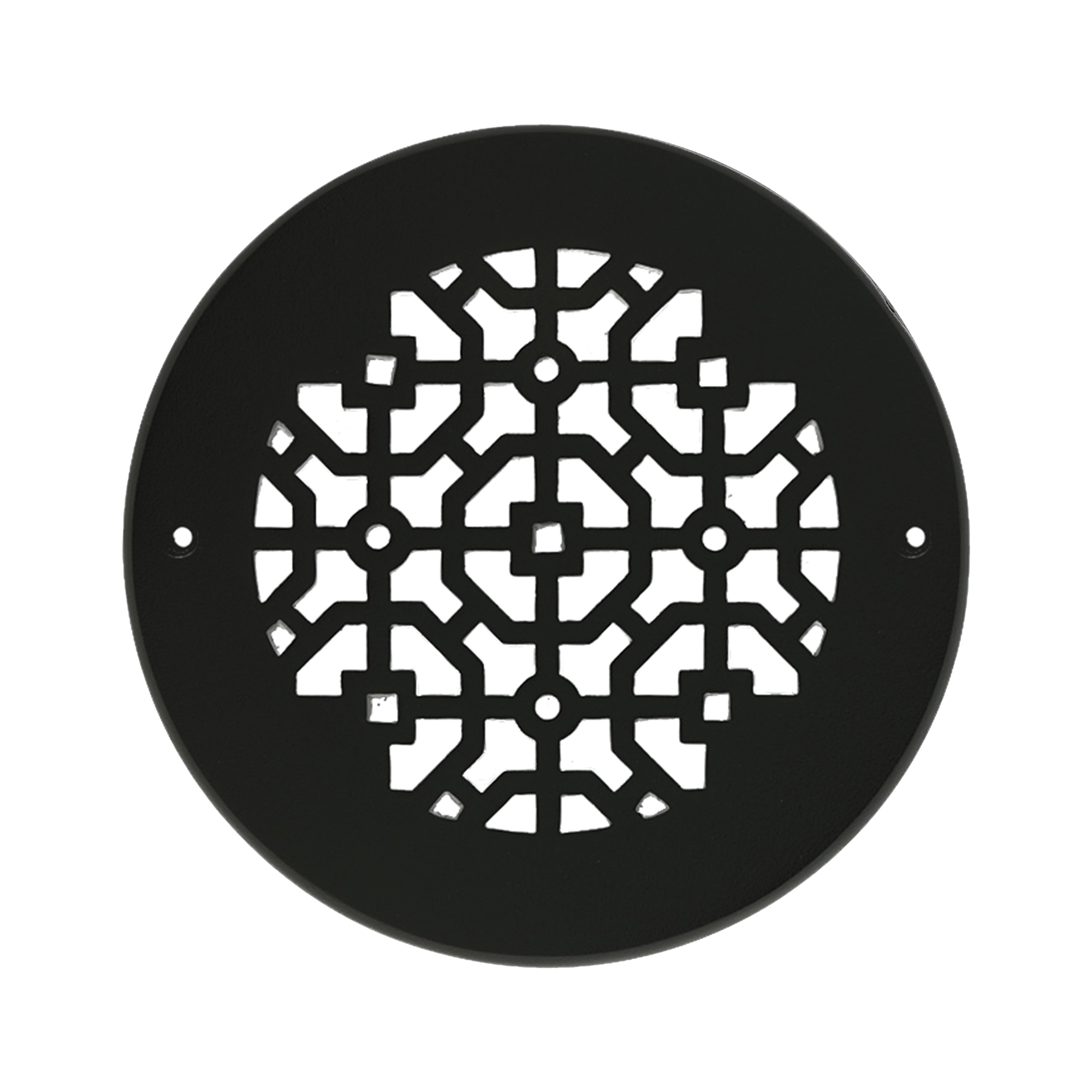 Grille ronde en aluminium moulé massif Achtek de 6 po | Revêtement en poudre