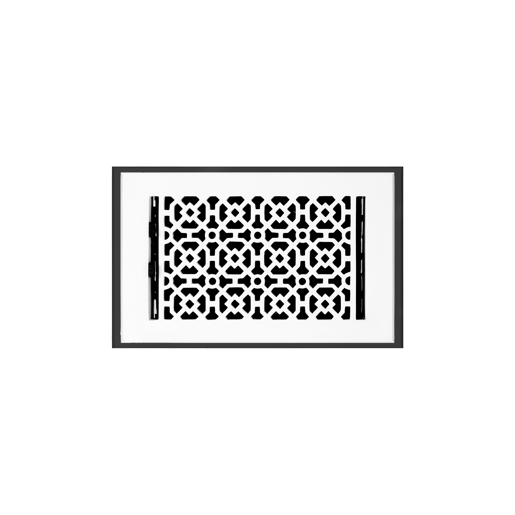 Achtek 6"x10" Solid Cast Aluminum Air Supply louvered Vent | Powder Coated