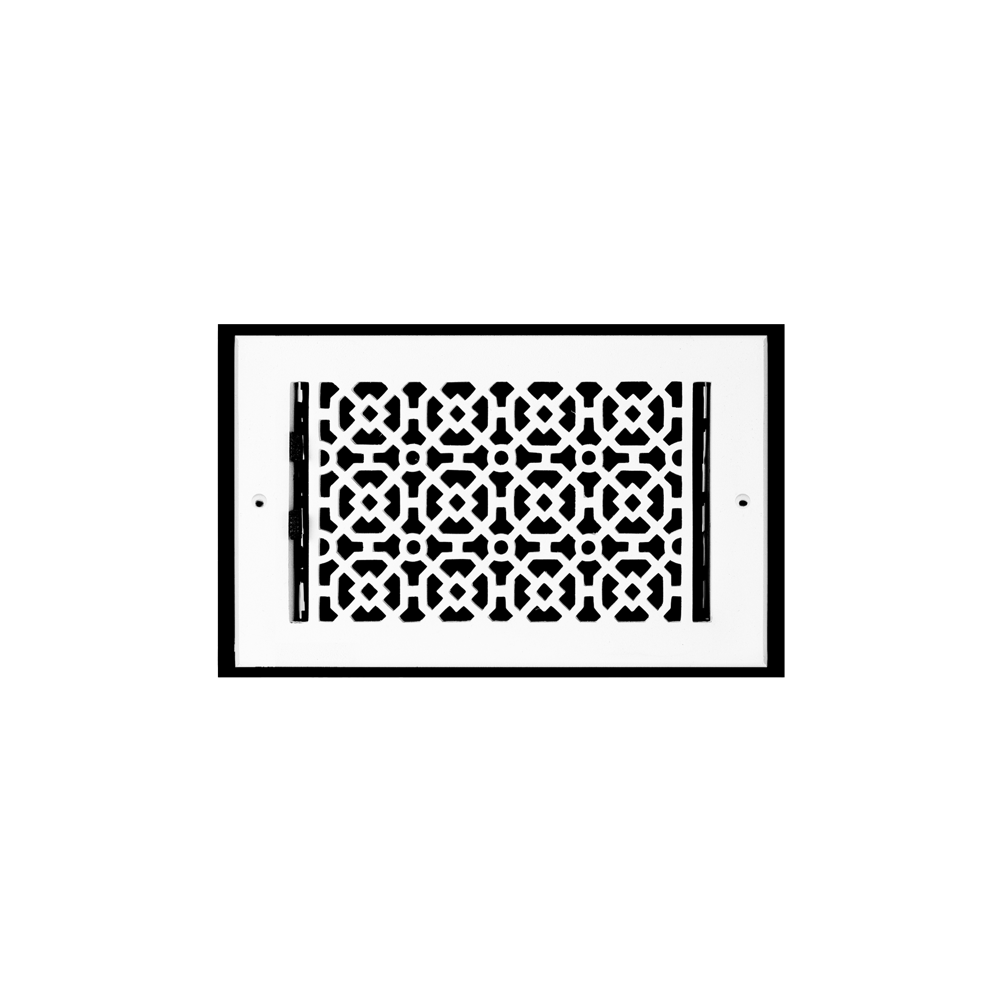 Achtek 6"x10" Solid Cast Aluminum Air Supply louvered Vent | Powder Coated