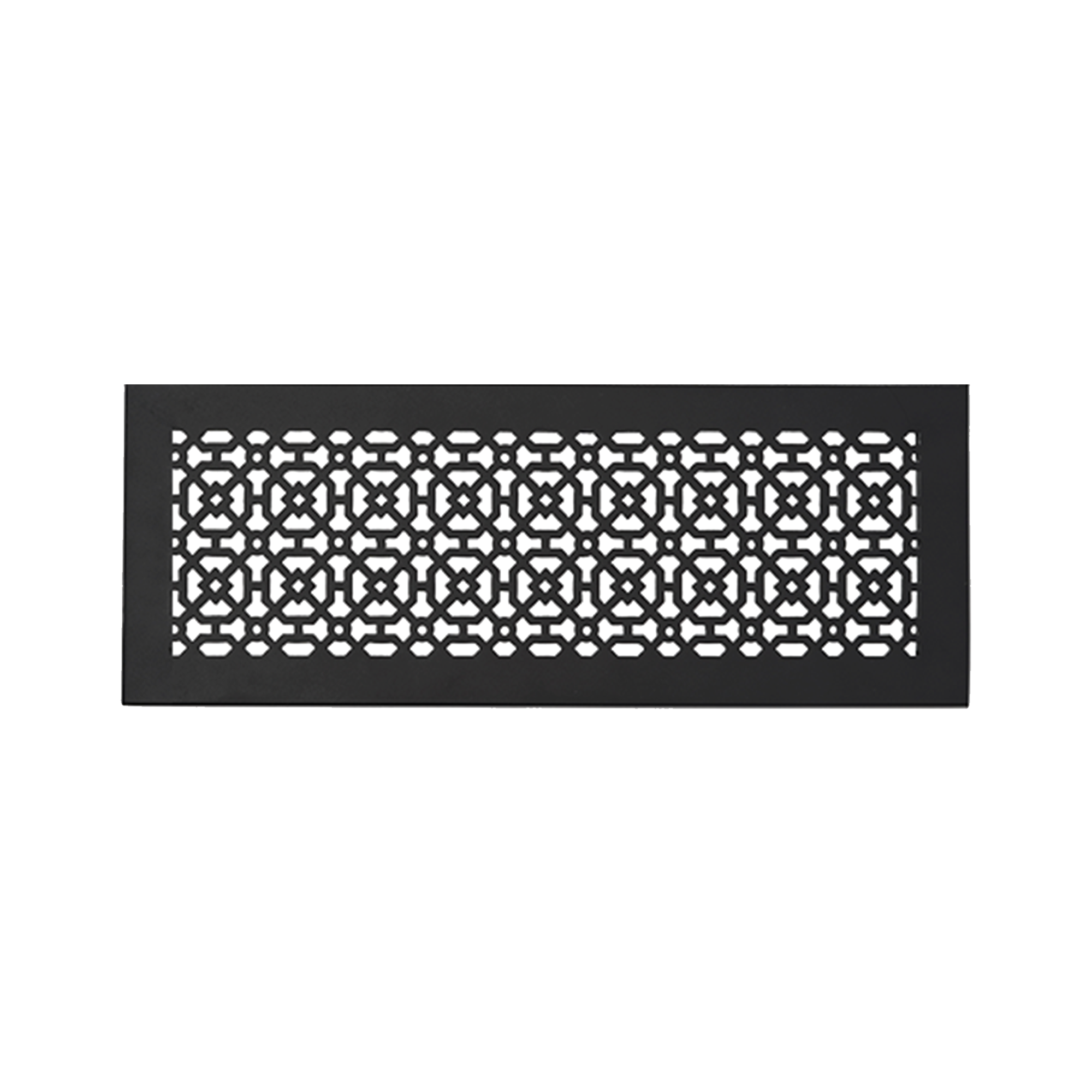 Achtek 6x20 handcrafted air return vent cover with geometric grille pattern for floor mounting, gravity drop installations