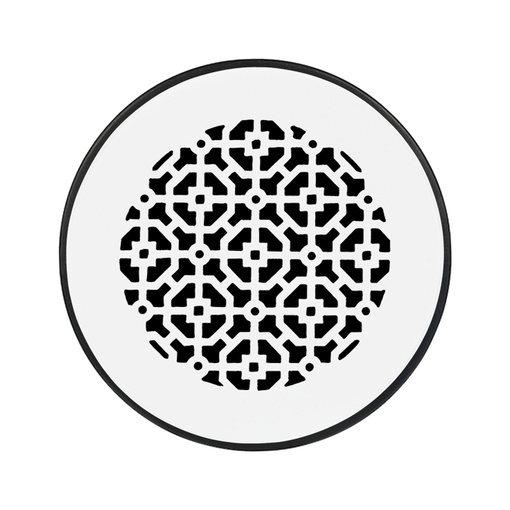 Grille ronde en aluminium moulé massif Achtek de 8 po | Revêtement en poudre