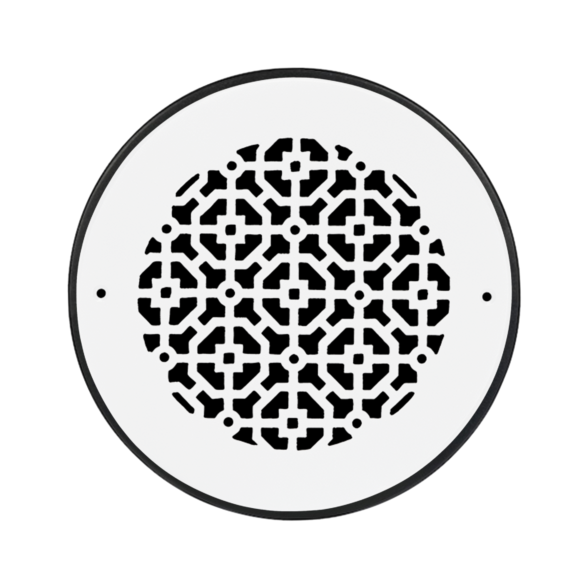 Grille ronde en aluminium moulé massif Achtek de 8 po | Revêtement en poudre