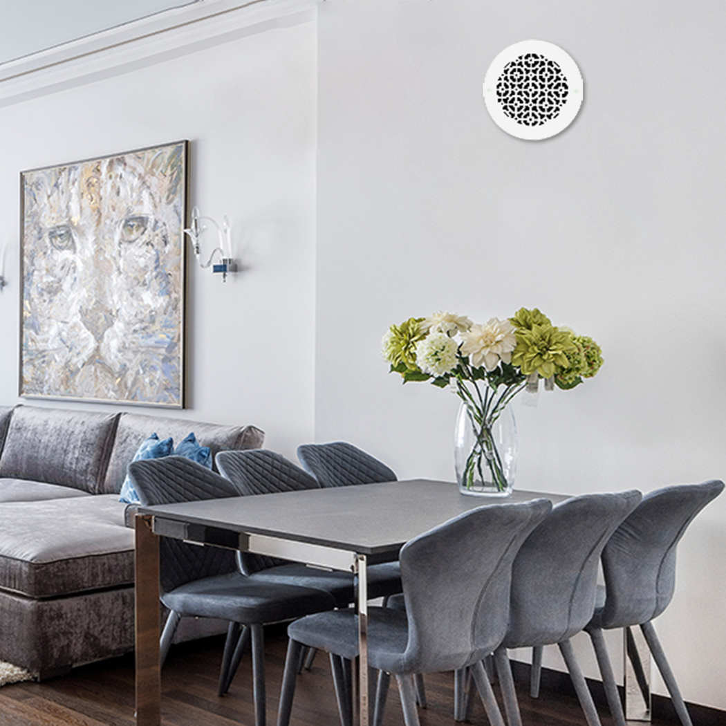 Grille ronde en aluminium moulé massif Achtek de 8 po | Revêtement en poudre