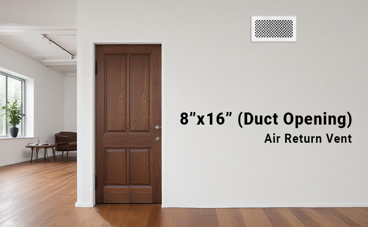 Achtek 8"x16" Heavy Cast Aluminum AIR RETURN | Powder Coated