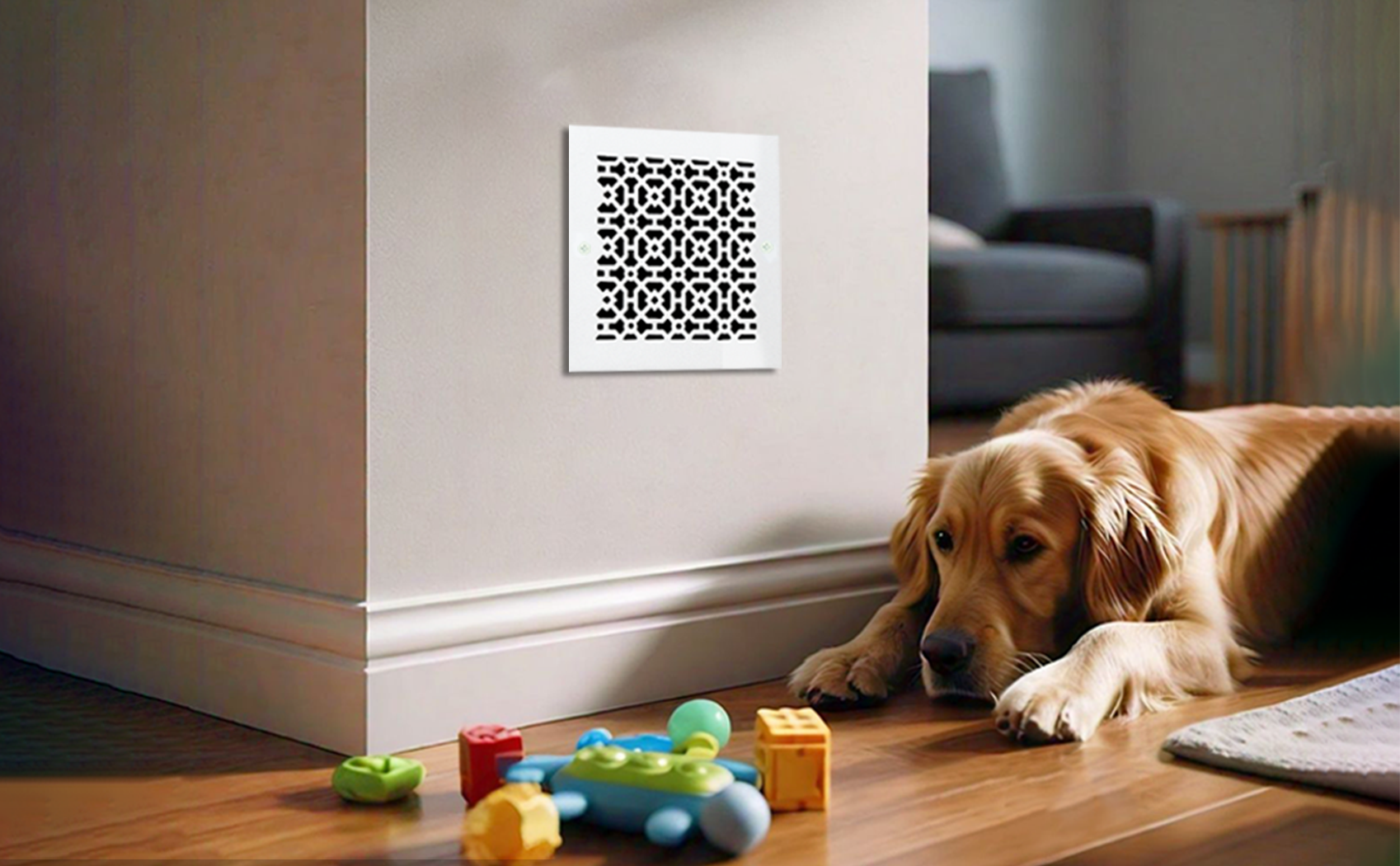 Achtek 8"x8" Heavy Cast Aluminum AIR RETURN | Powder Coated