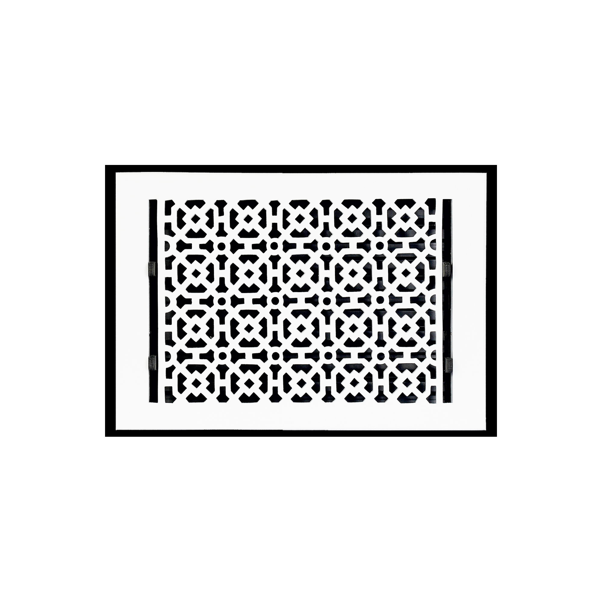 Achtek 8"x12" Grille d'aération à persiennes en fonte d'aluminium massif avec revêtement en poudre