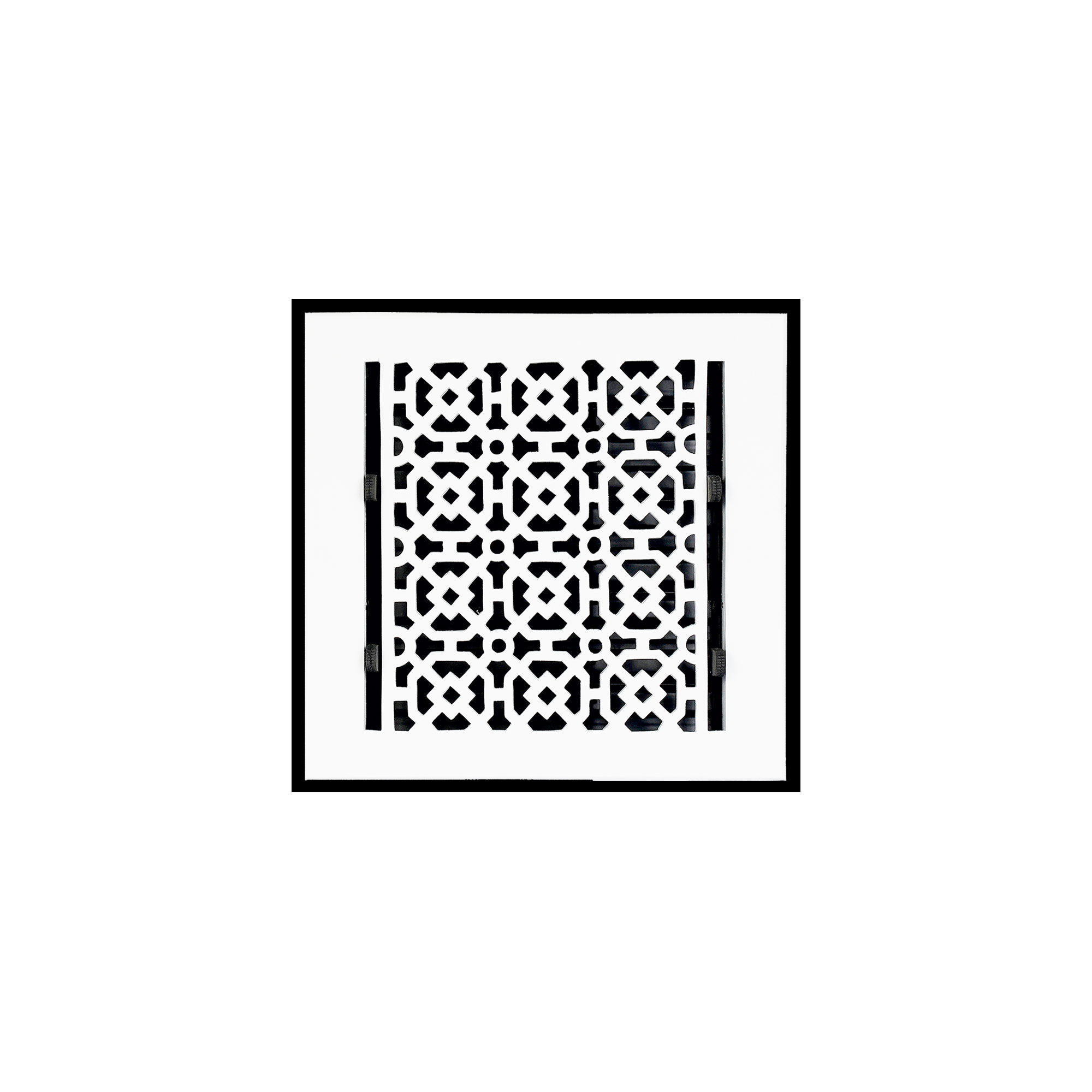 Achtek 8"x8" Grille d'aération à persiennes en aluminium moulé avec revêtement en poudre