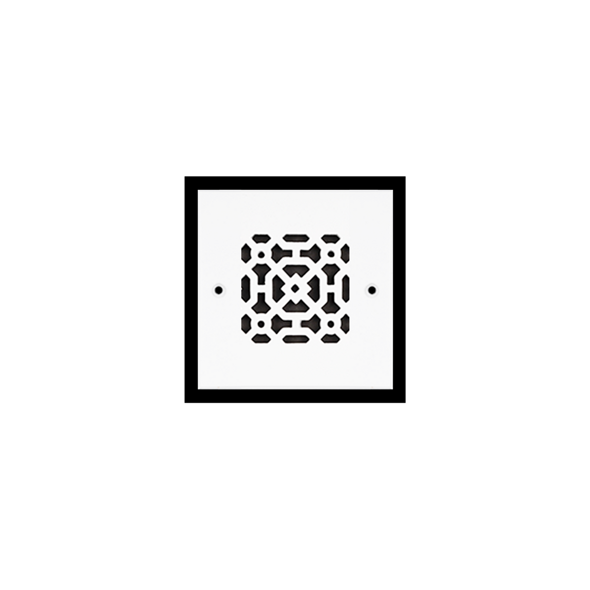Achtek 4x4 Heavy Cast Aluminum Air Return Vent for Wall with an Elegant Geometric Grille Pattern