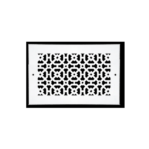 Achtek 6x10 powder-coated white air return vent for wall mounting
