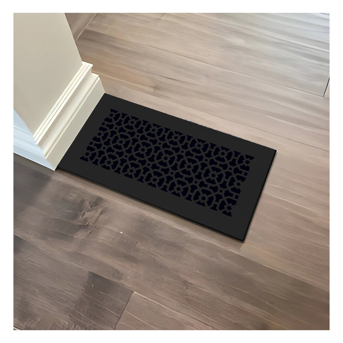 Achtek 6x14 cast metal black air return vent cover for floor mounting