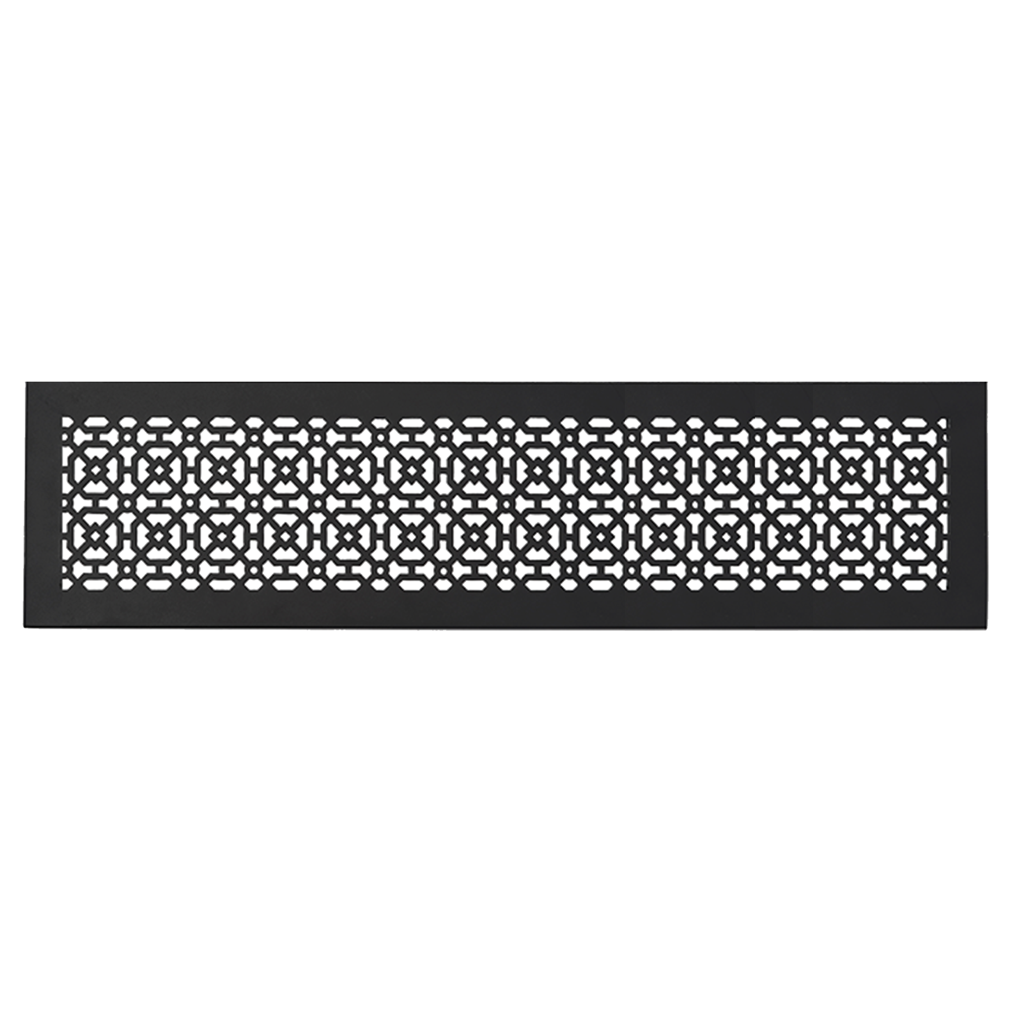 Achtek 6x30 handcrafted air return vent designed with non-rust metal and black finish, provided with color matching screws