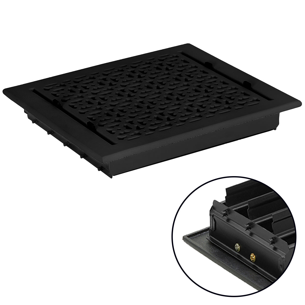 Achtek 10"x12" Solid Cast Aluminum Air Supply louvered Vent Powder Coated
