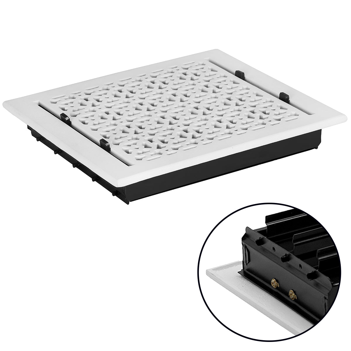 Achtek 10"x12" Solid Cast Aluminum Air Supply louvered Vent Powder Coated