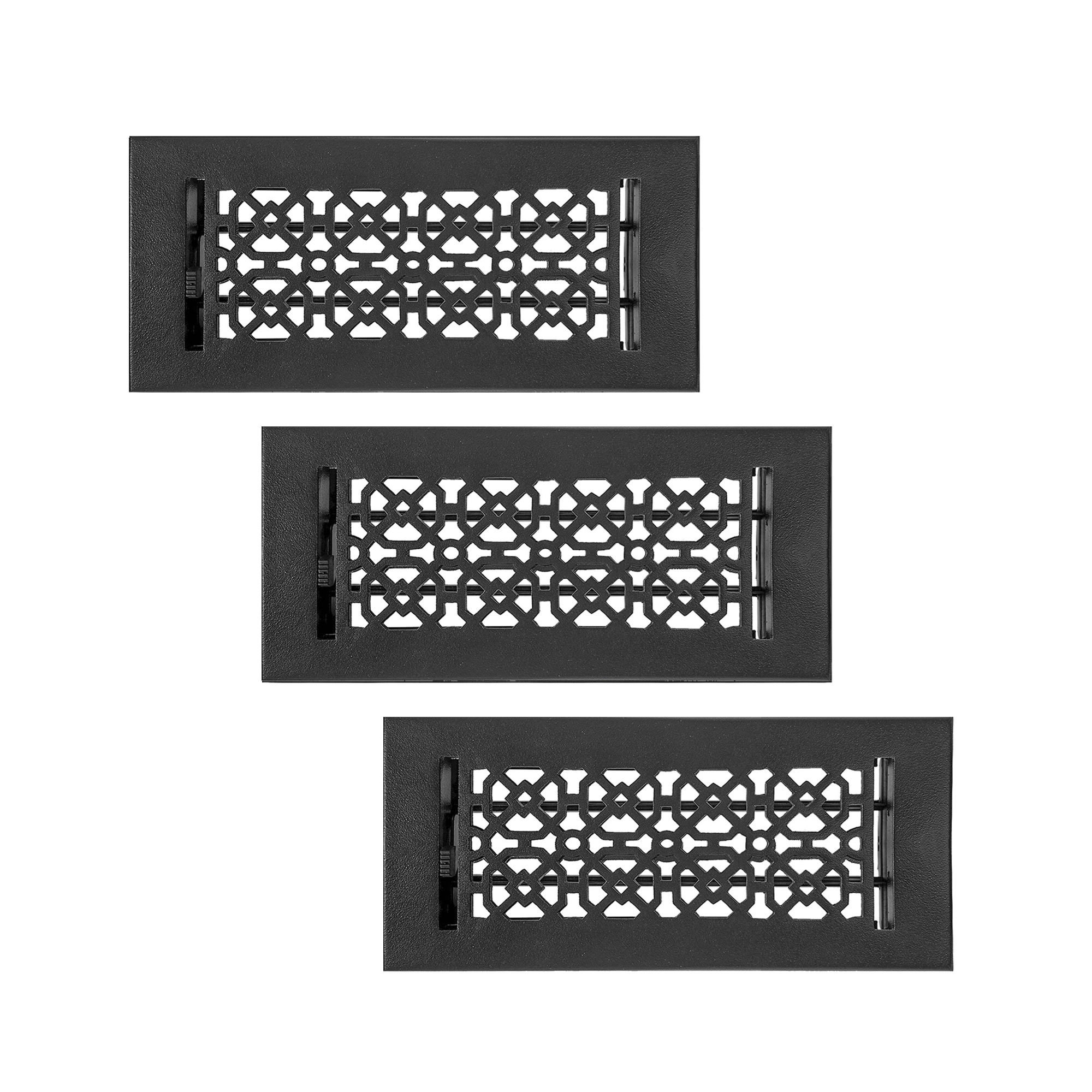 PACK of 3 ACHTEK 4"x10" Walkable FLOOR Solid Cast Aluminum Air Supply louvered Powder Coated